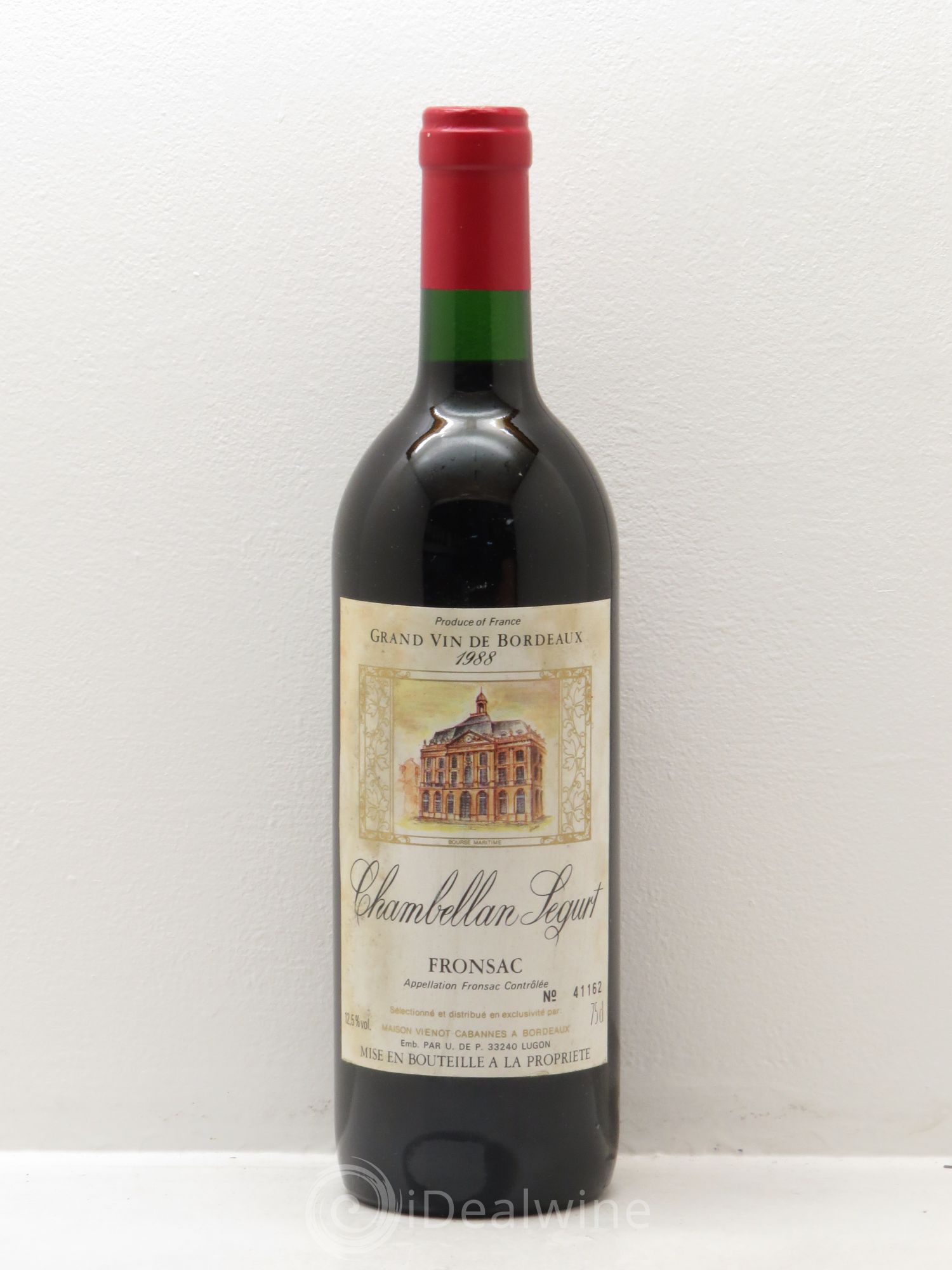 Fronsac Chambellan ségurt (sans prix de réserve) 1988 - Posten von 1 Flasche - 0