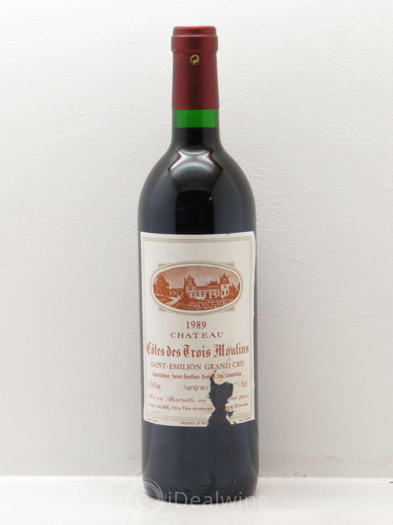 Saint-Émilion Cote des trois moulins (sans prix de réserve) 1989 - Posten von 1 Flasche - 0