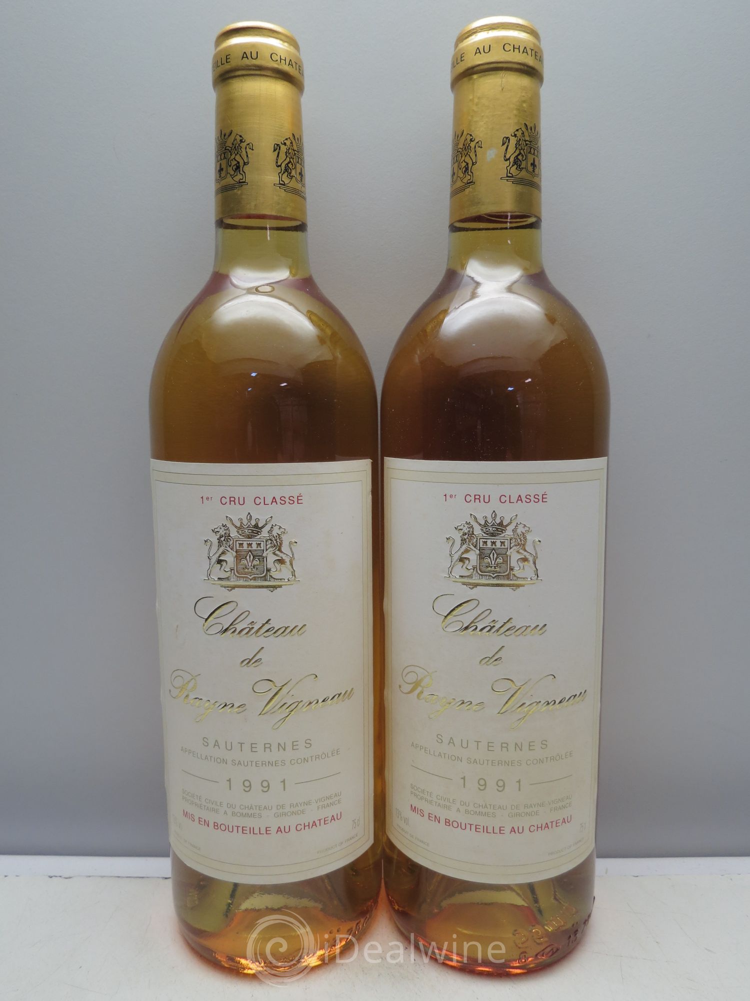 Château de Rayne Vigneau 1er Grand Cru Classé 1991 - Lotto di 2 bottiglie - 0