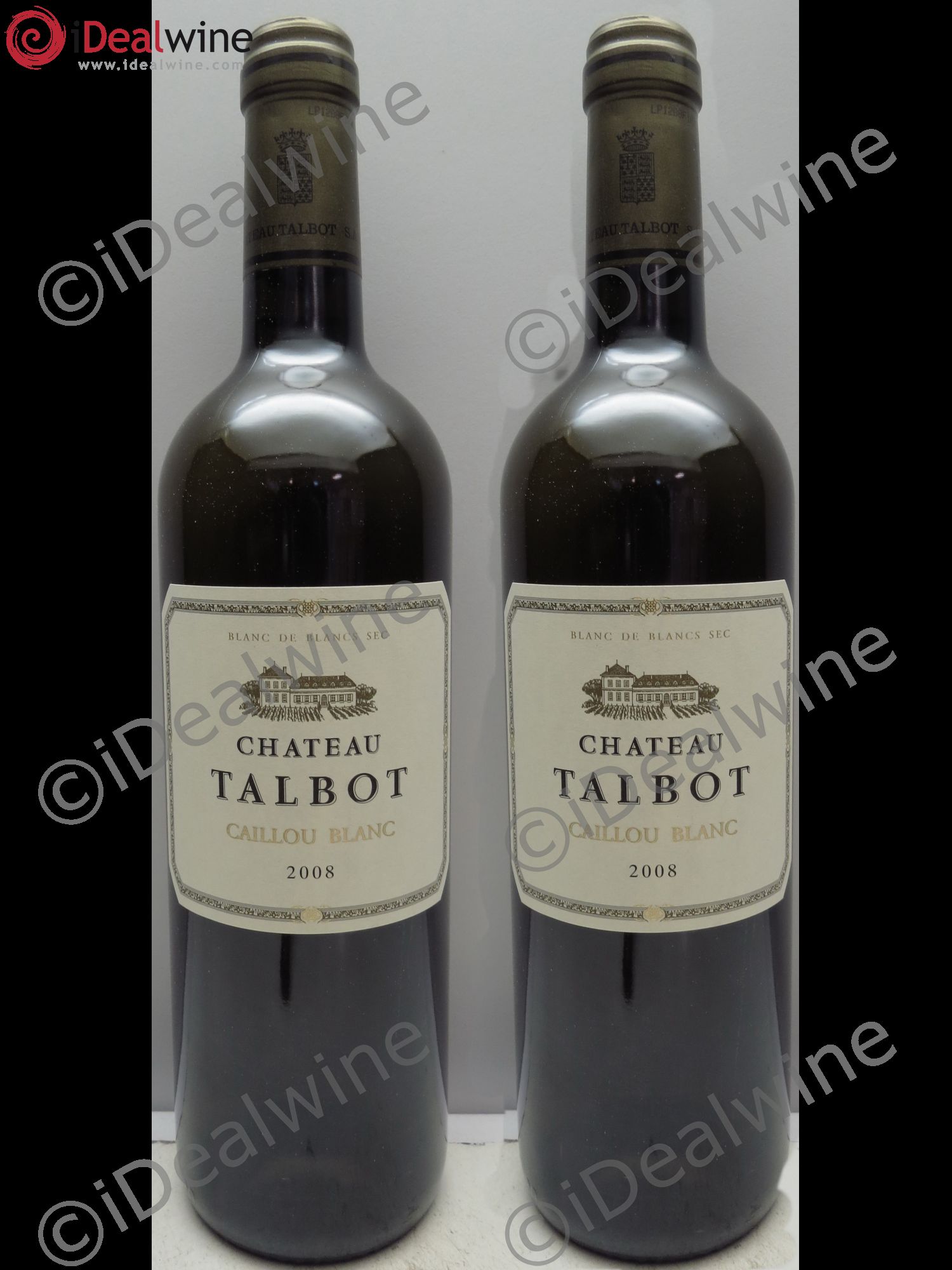 Château Talbot Caillou Blanc 2008 - Lot de 2 bouteilles - 0