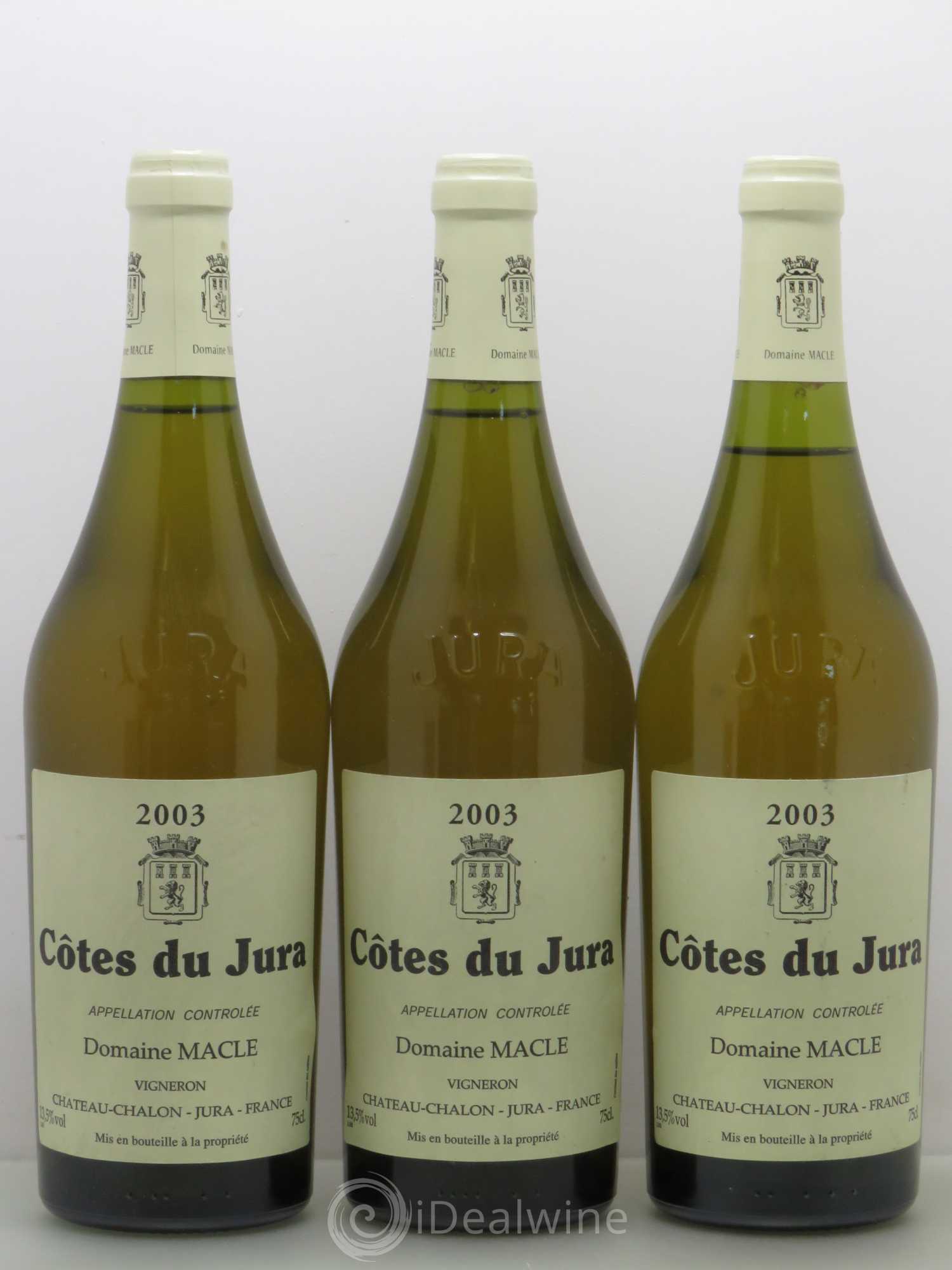 Côtes du Jura Jean Macle 2003 - Lot de 3 bouteilles - 0