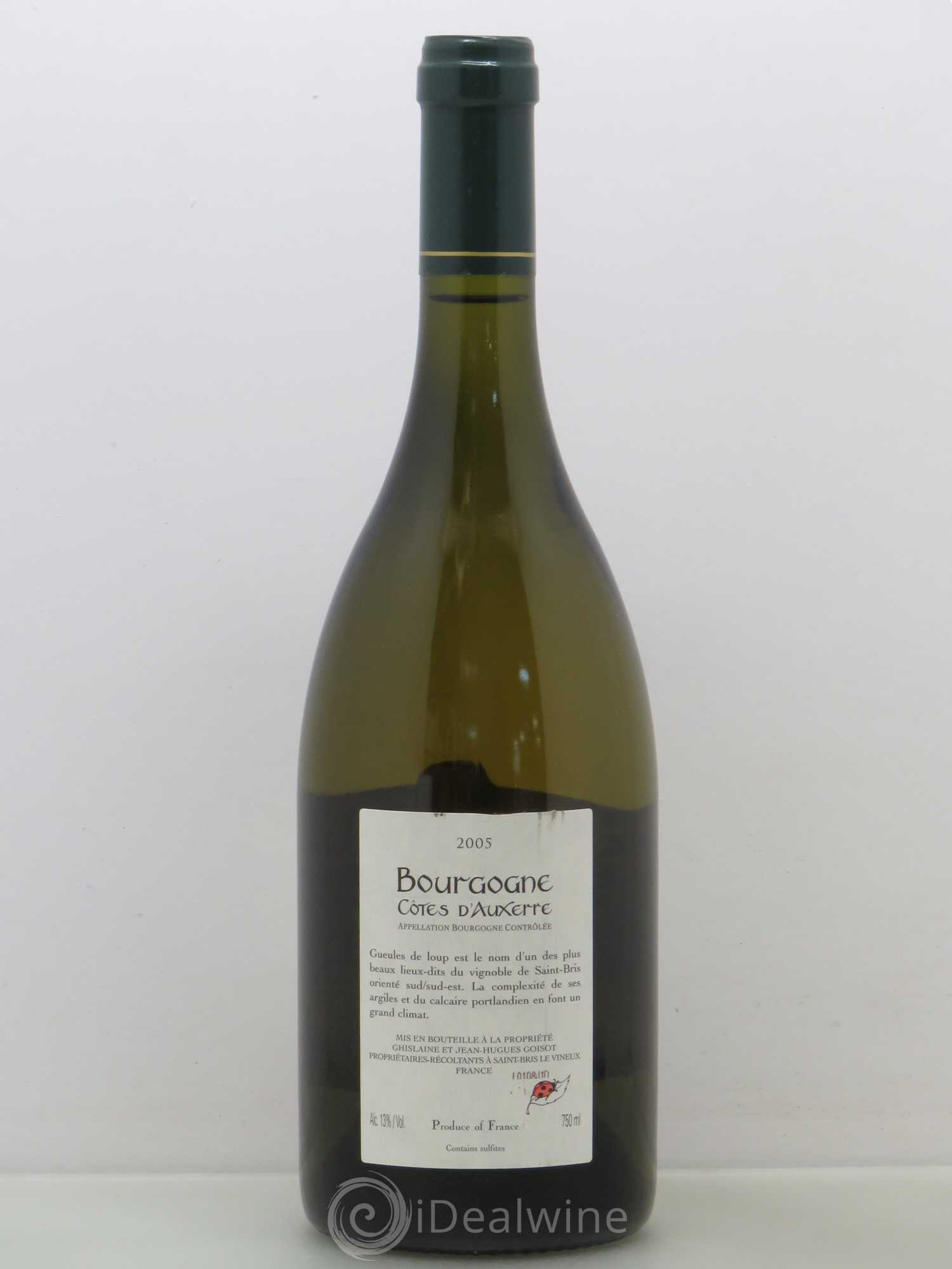 Bourgogne Côtes D'Auxerre Gueules De Loup G & Jh Goisot 2005 - Posten von 1 Flasche - 1
