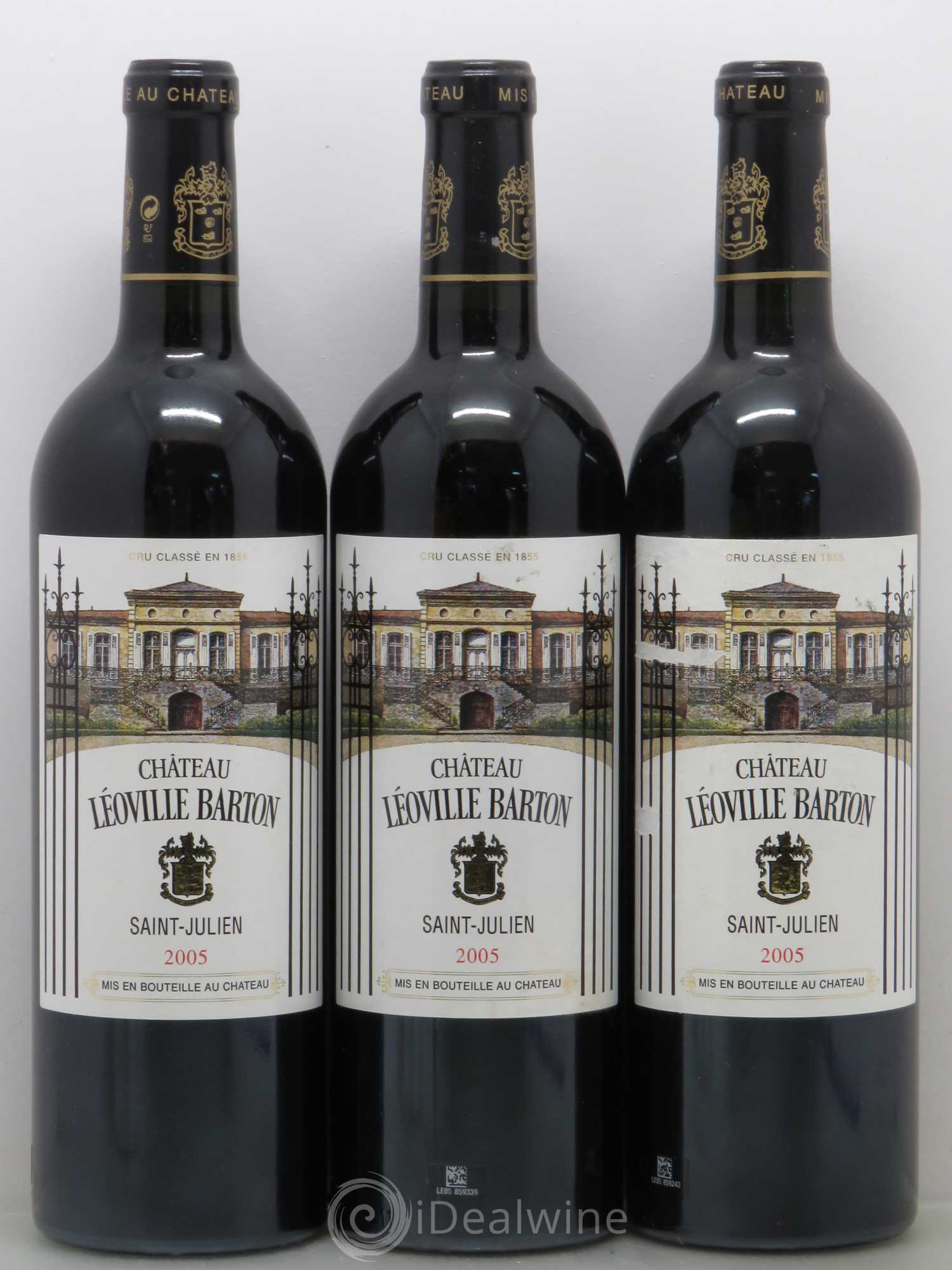 Château Léoville Barton 2ème Grand Cru Classé 2005 - Lot de 3 bouteilles - 0