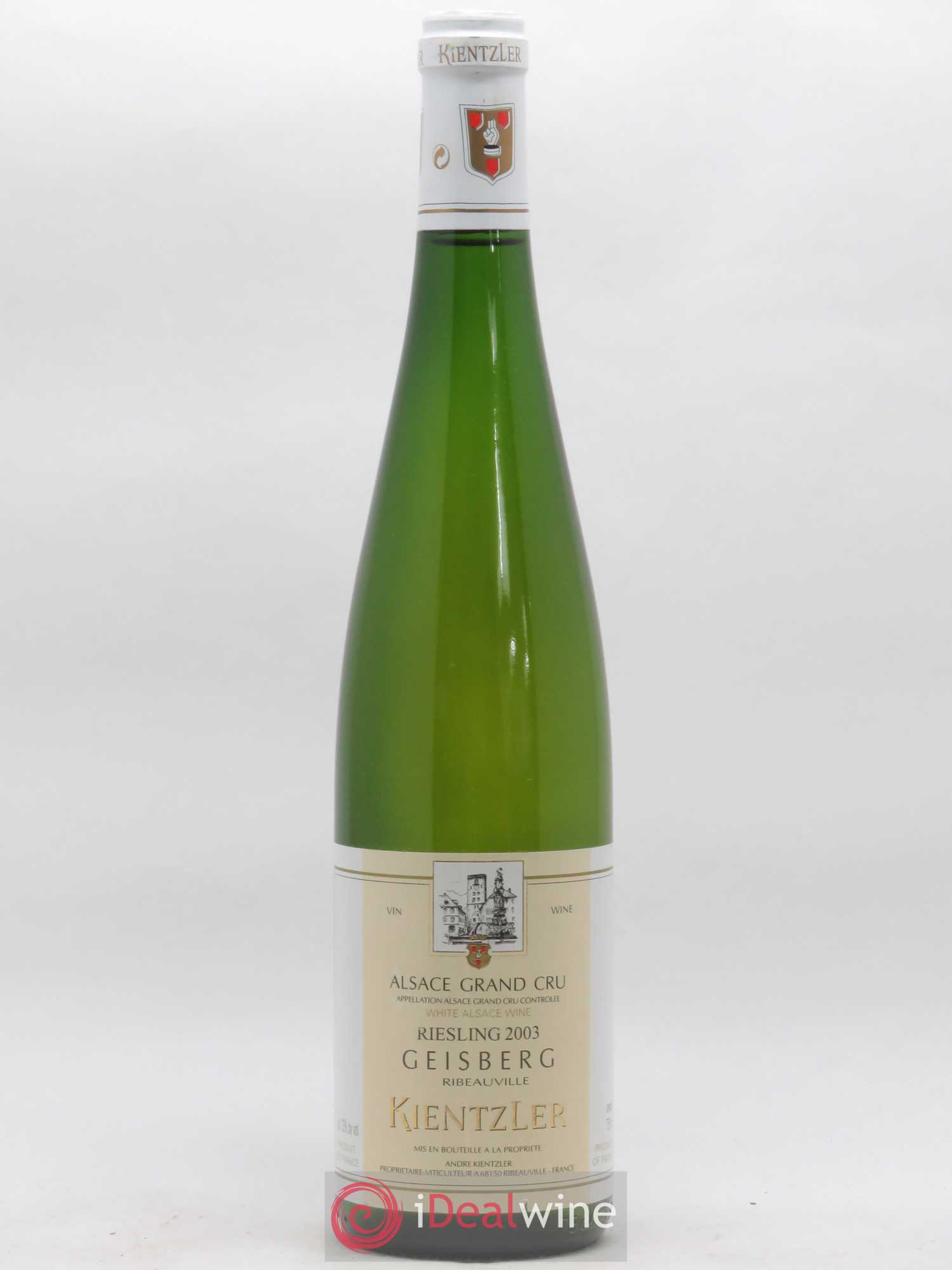Alsace Riesling Grand Cru Geisberg Kientzler 2003 - Lot de 1 bouteille - 0