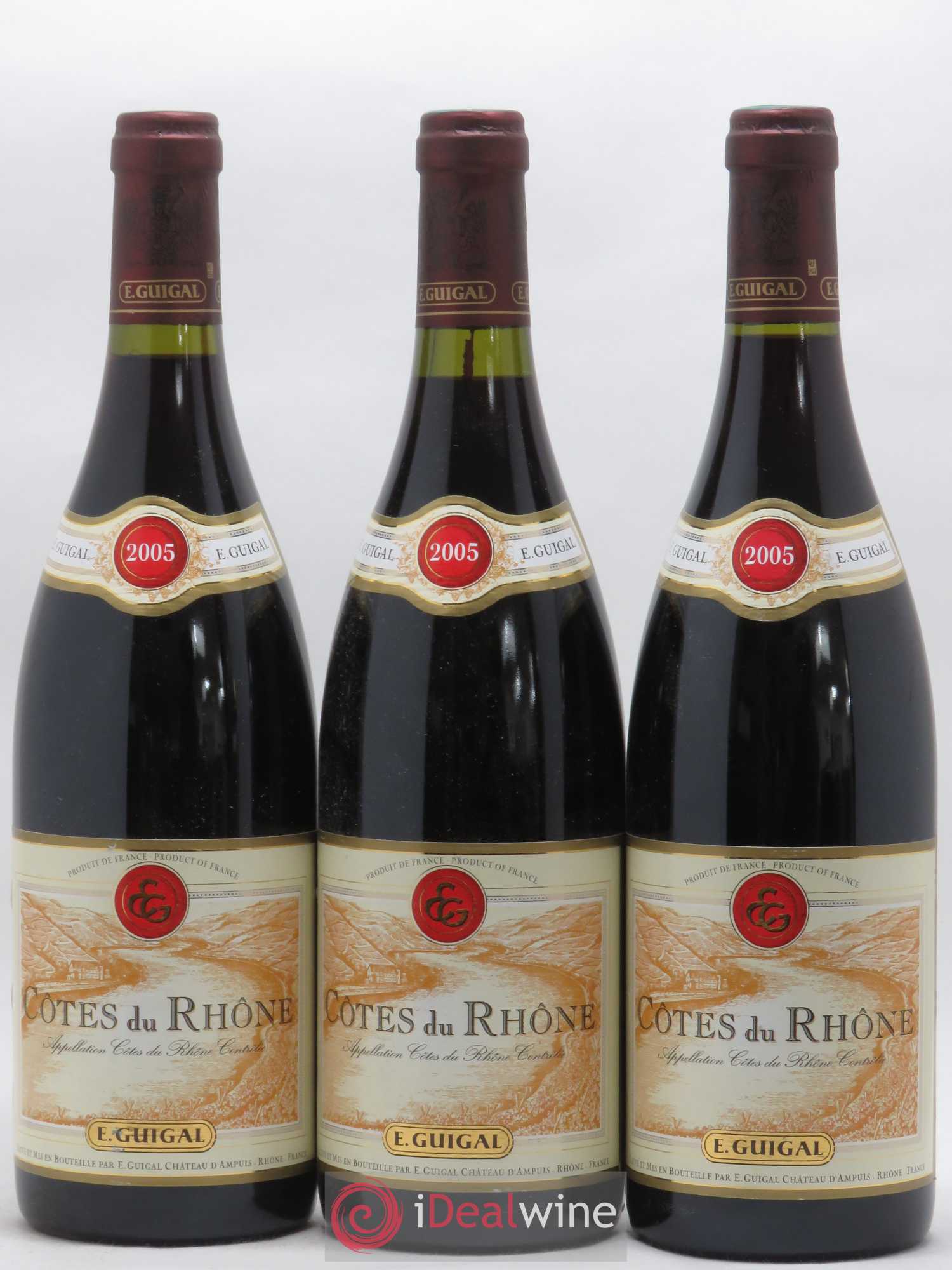 Côtes-du-Rhône Guigal (sans prix de réserve) 2005 - Lot de 3 bouteilles - 0