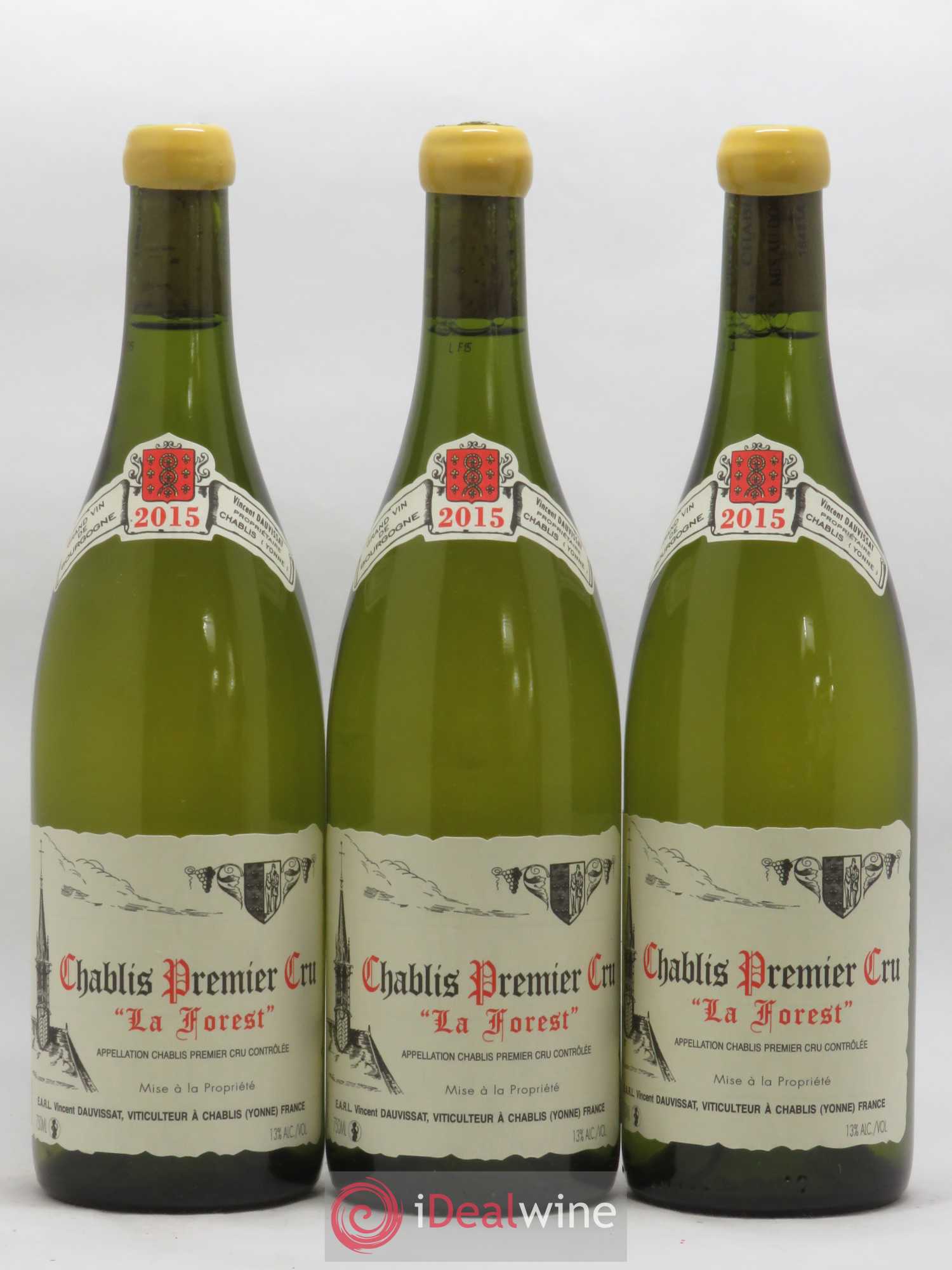 Chablis 1er Cru La Forest Vincent Dauvissat (Domaine) 2015 - Lot de 3 bouteilles - 0