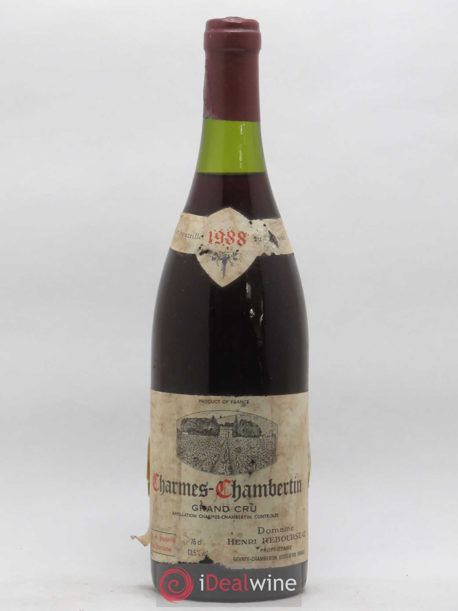 Charmes-Chambertin Grand Cru Henri Rebourseau 1988 - Lot de 1 bouteille - 0