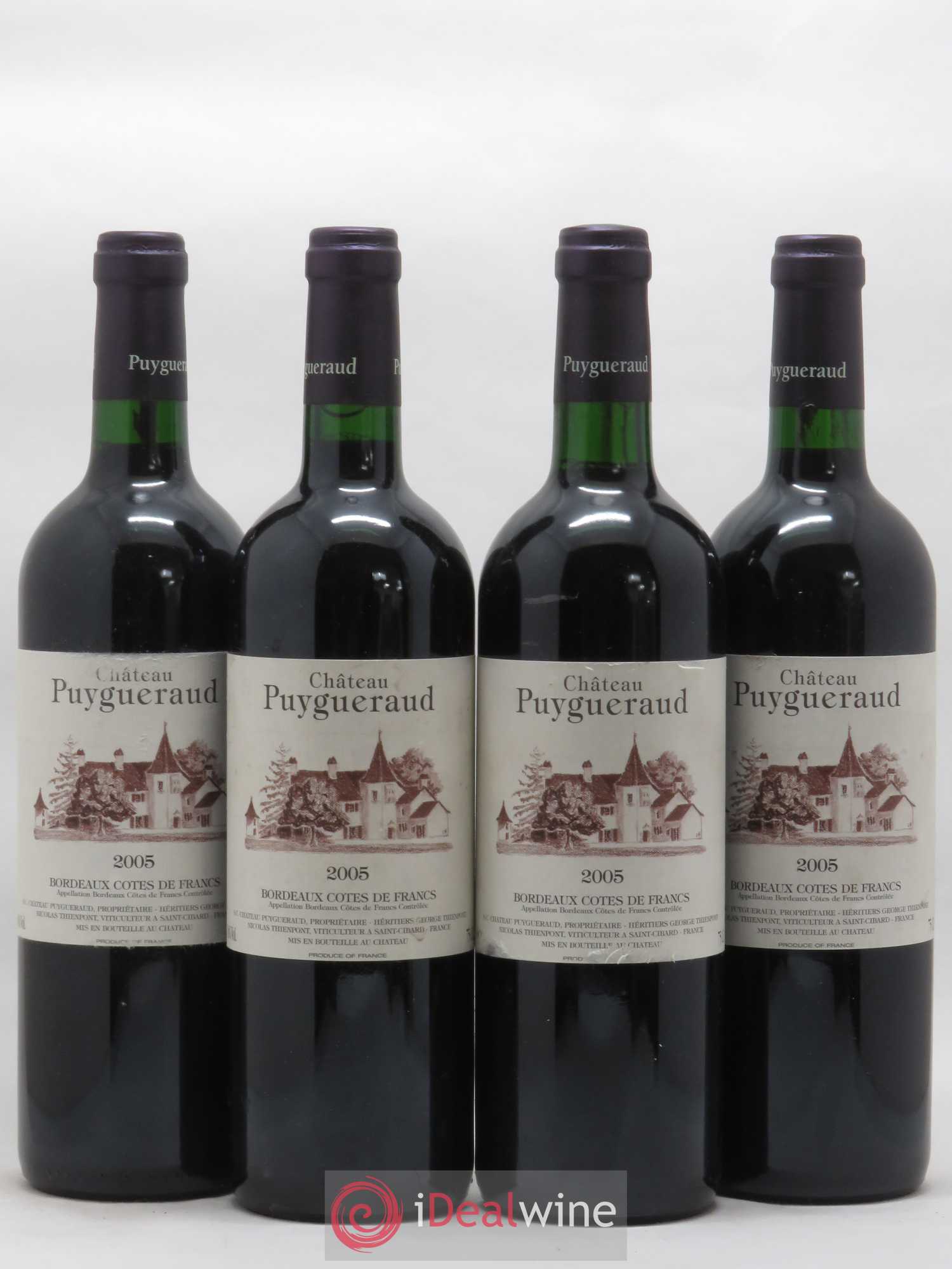 Château Puygueraud 2005 - Lot de 4 bouteilles - 0