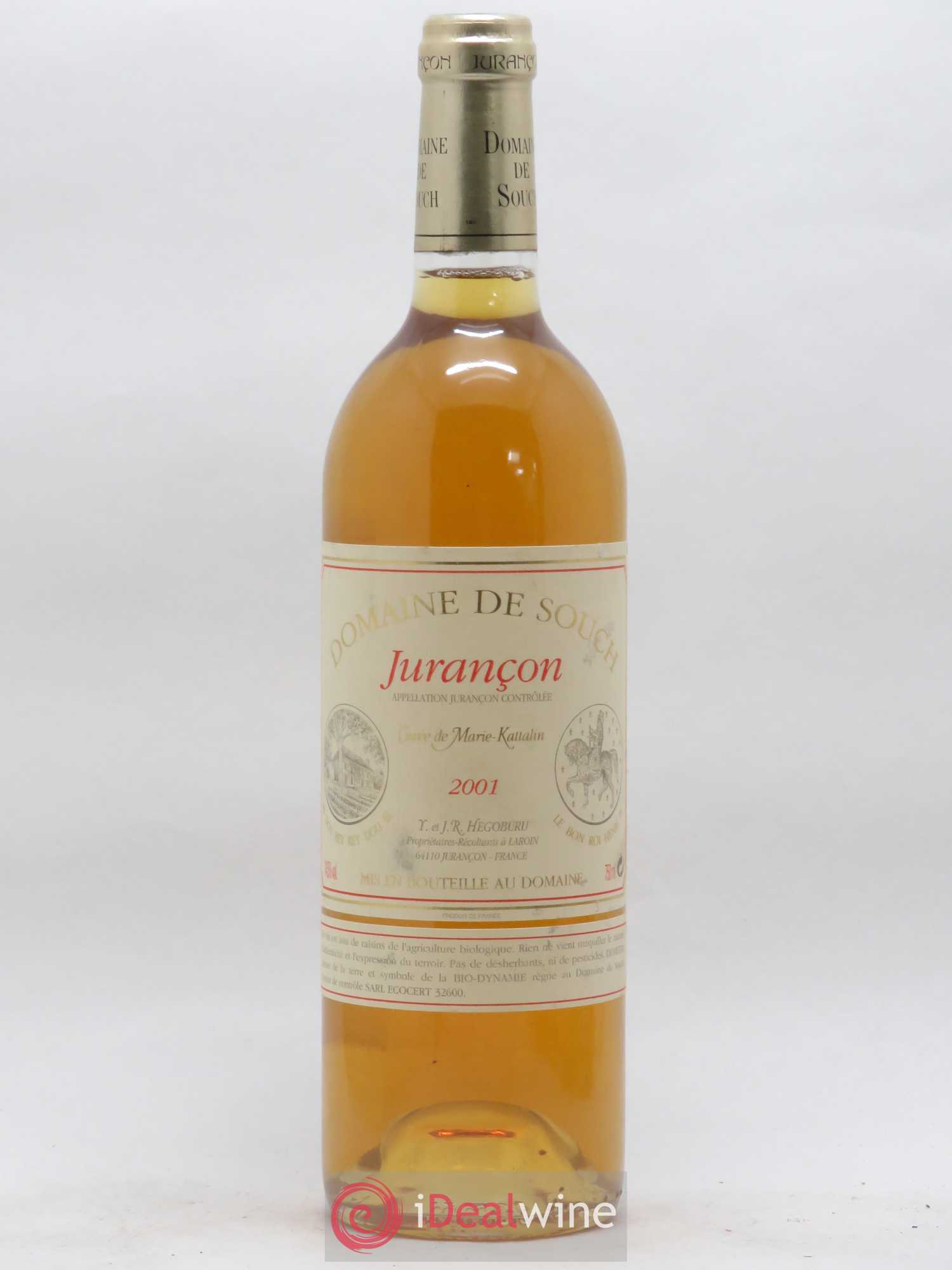 Jurançon Marie Kattalyn Souch (Domaine de) 2001 - Lotto di 1 bottiglia - 0