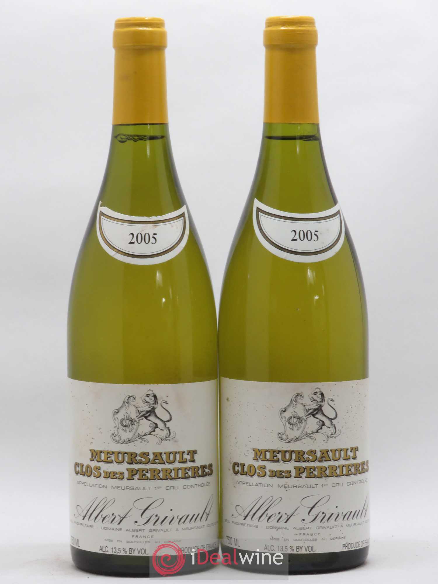 Meursault 1er Cru Clos des Perrières Monopole Albert Grivault 2005 - Lot de 2 bouteilles - 0