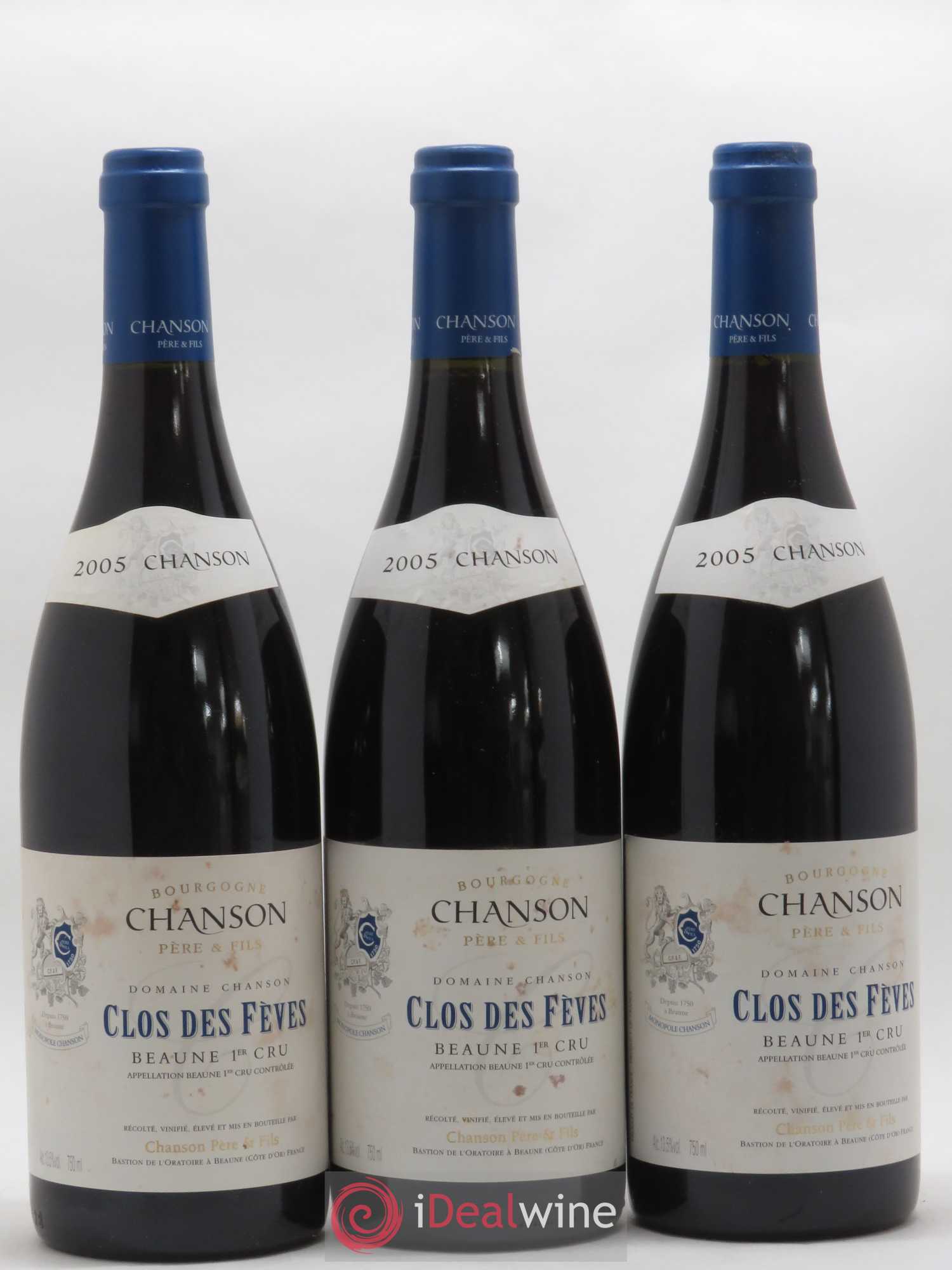 Beaune 1er Cru Clos des Fèves Chanson 2005 - Lot de 3 bouteilles - 0