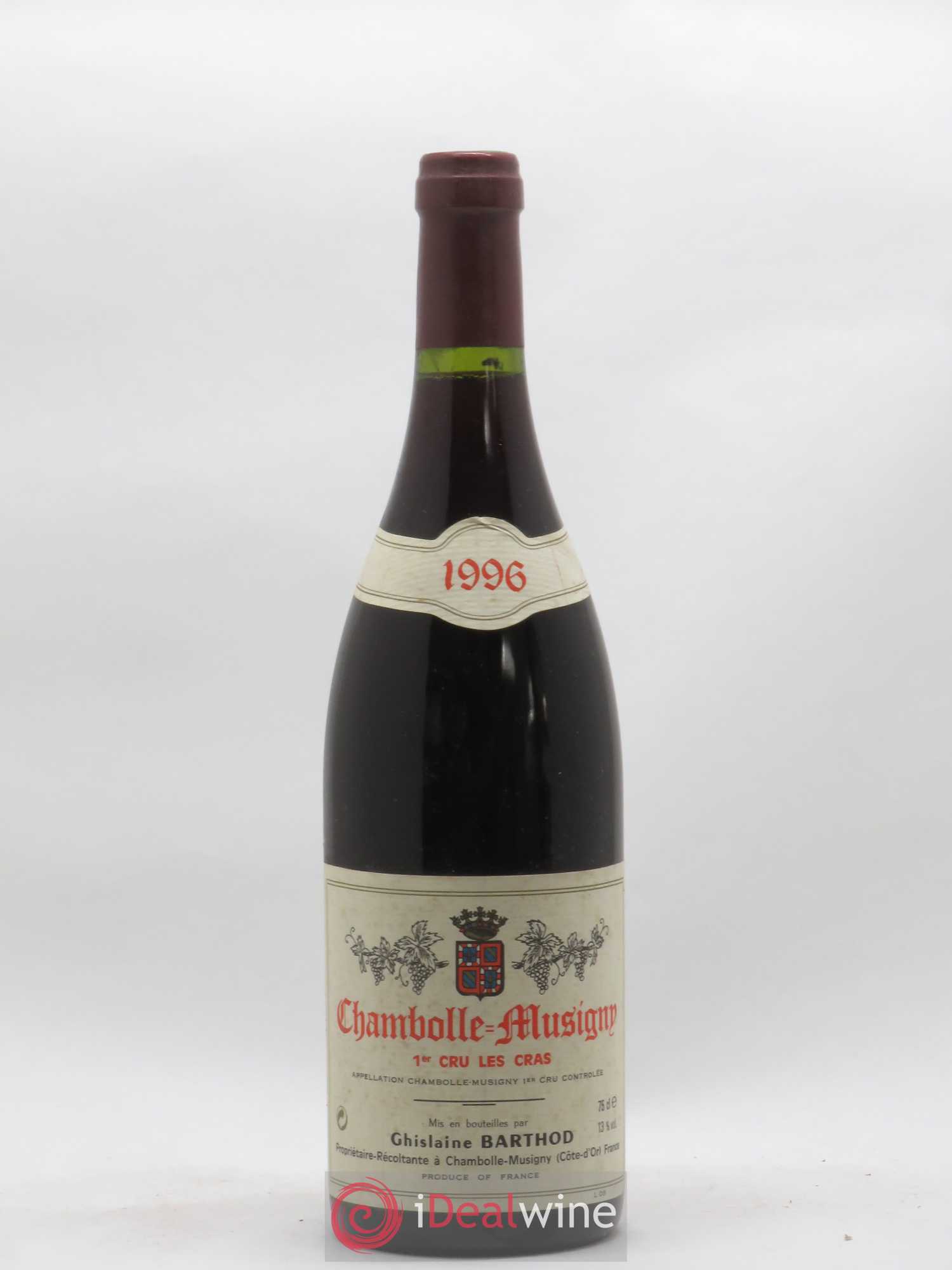 Chambolle-Musigny 1er Cru Les Cras Ghislaine Barthod 1996 - Lot de 1 bouteille - 0