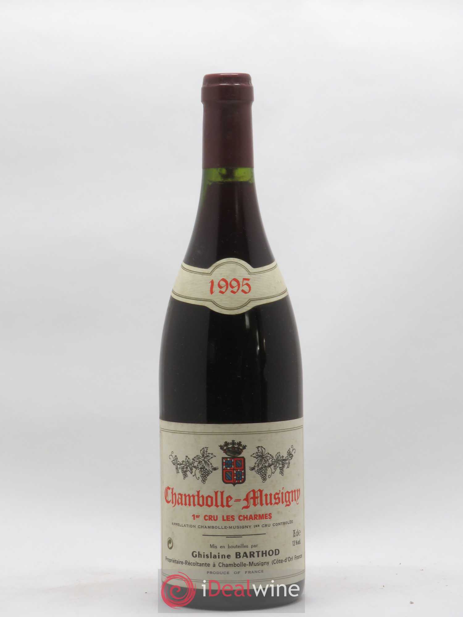 Chambolle-Musigny 1er Cru Les Charmes Ghislaine Barthod 1995 - Lot de 1 bouteille - 0