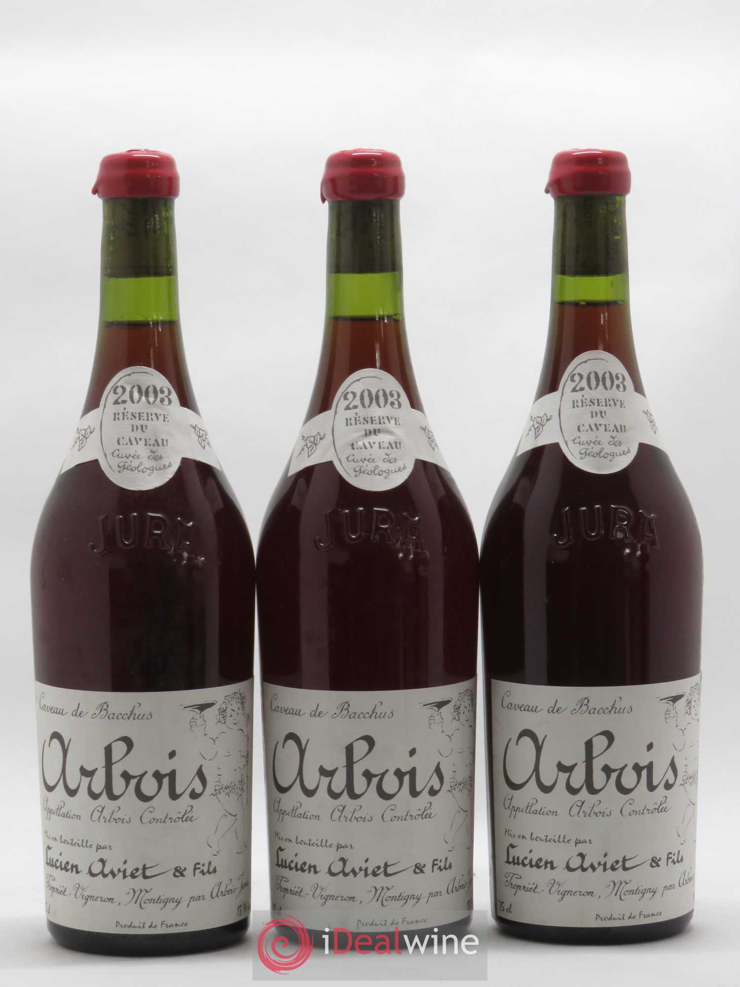 Arbois Cuvée des Géologues Lucien Aviet 2003 - Posten von 3 Flaschen - 0