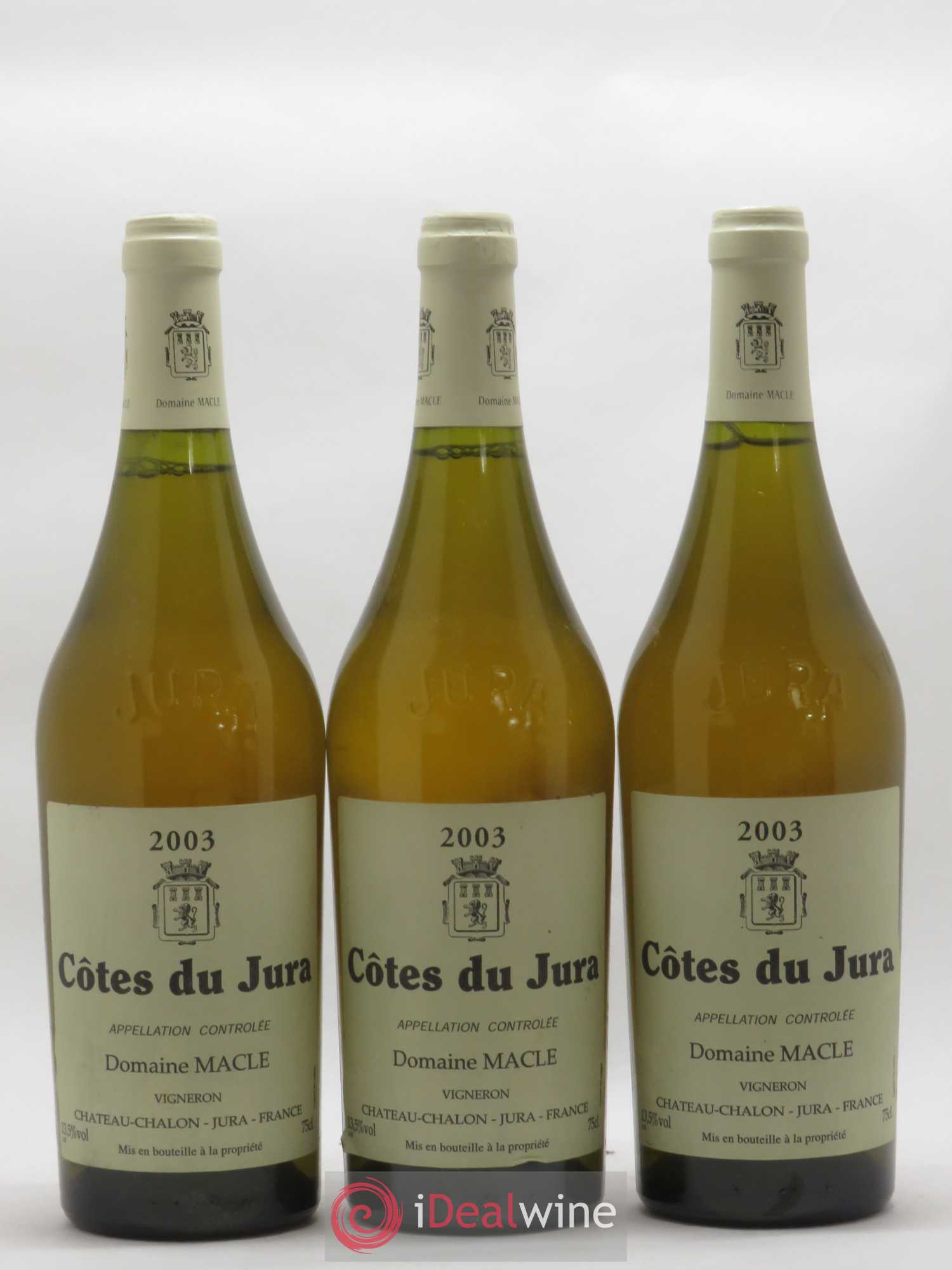 Côtes du Jura Jean Macle 2003 - Lot de 3 bouteilles - 0