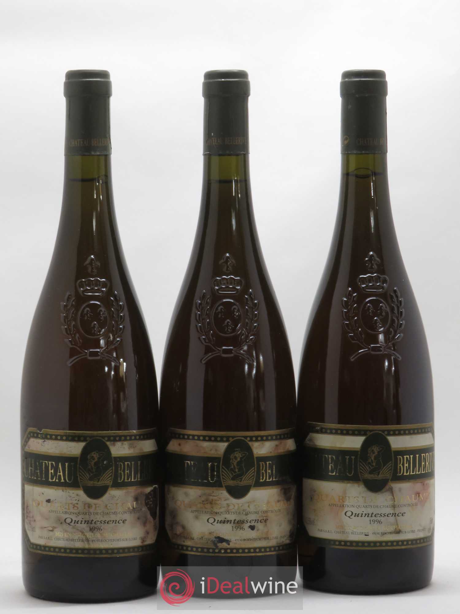 Quarts de Chaume Cuvée Quintessence Château de Bellerive 1996 - Lotto di 3 bottiglie - 0