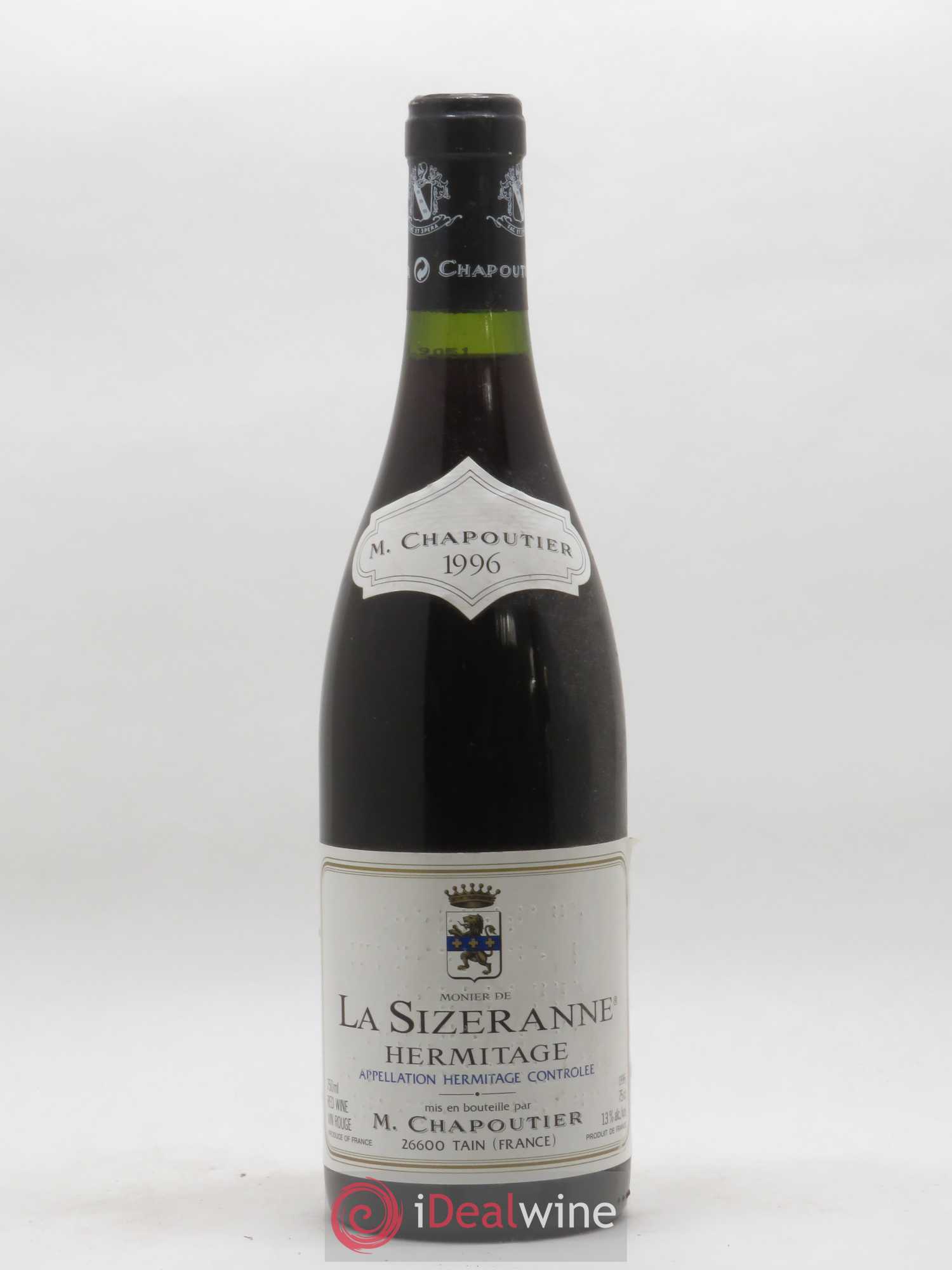 Hermitage Monier de La Sizeranne Chapoutier 1996 - Lot de 1 bouteille - 0