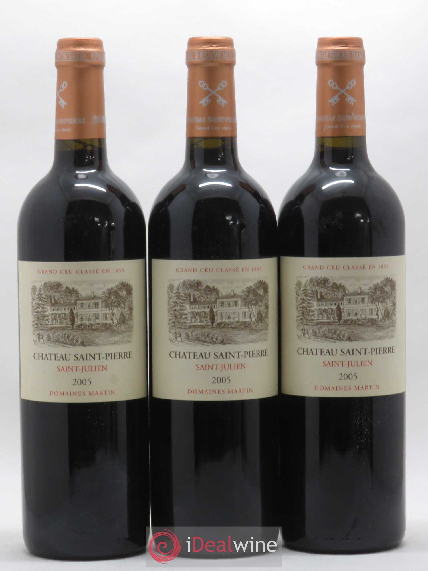 Château Saint-Pierre 4ème Grand Cru Classé 2005 - Lot de 3 bouteilles - 0