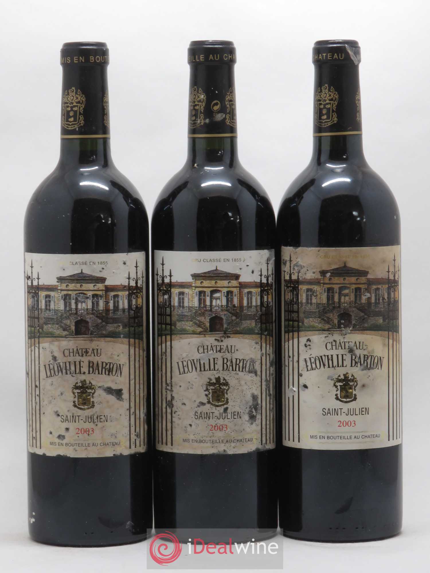 Château Léoville Barton 2ème Grand Cru Classé 2003 - Lot de 3 bouteilles - 0