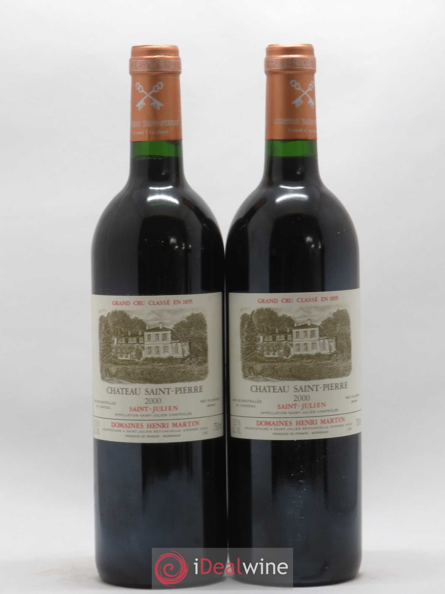 Château Saint-Pierre 4ème Grand Cru Classé 2000 - Lot de 2 bouteilles - 0