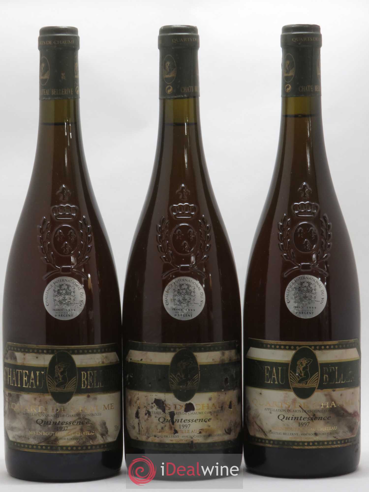 Quarts de Chaume Cuvée Quintessence Château de Bellerive 1997 - Lotto di 3 bottiglie - 0