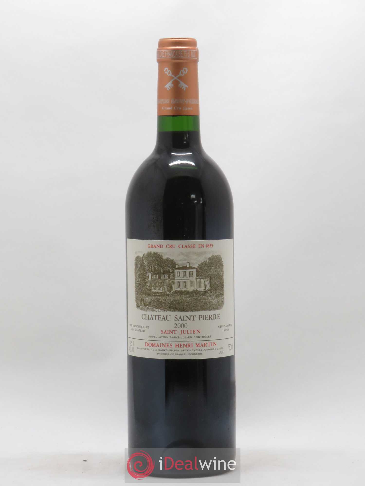 Château Saint-Pierre 4ème Grand Cru Classé 2000 - Lot de 1 bouteille - 0