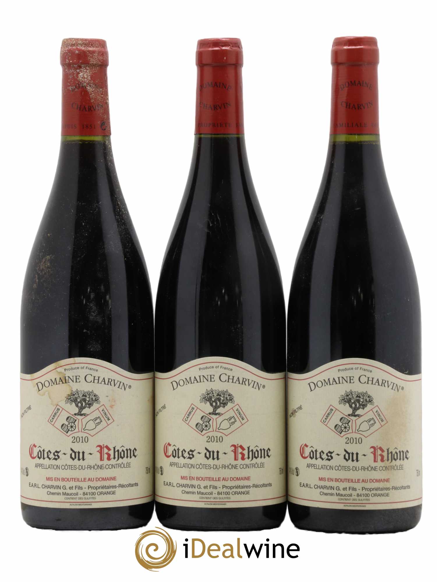 Côtes-du-Rhône Charvin (Domaine) 2010 - Lot de 3 bouteilles - 0