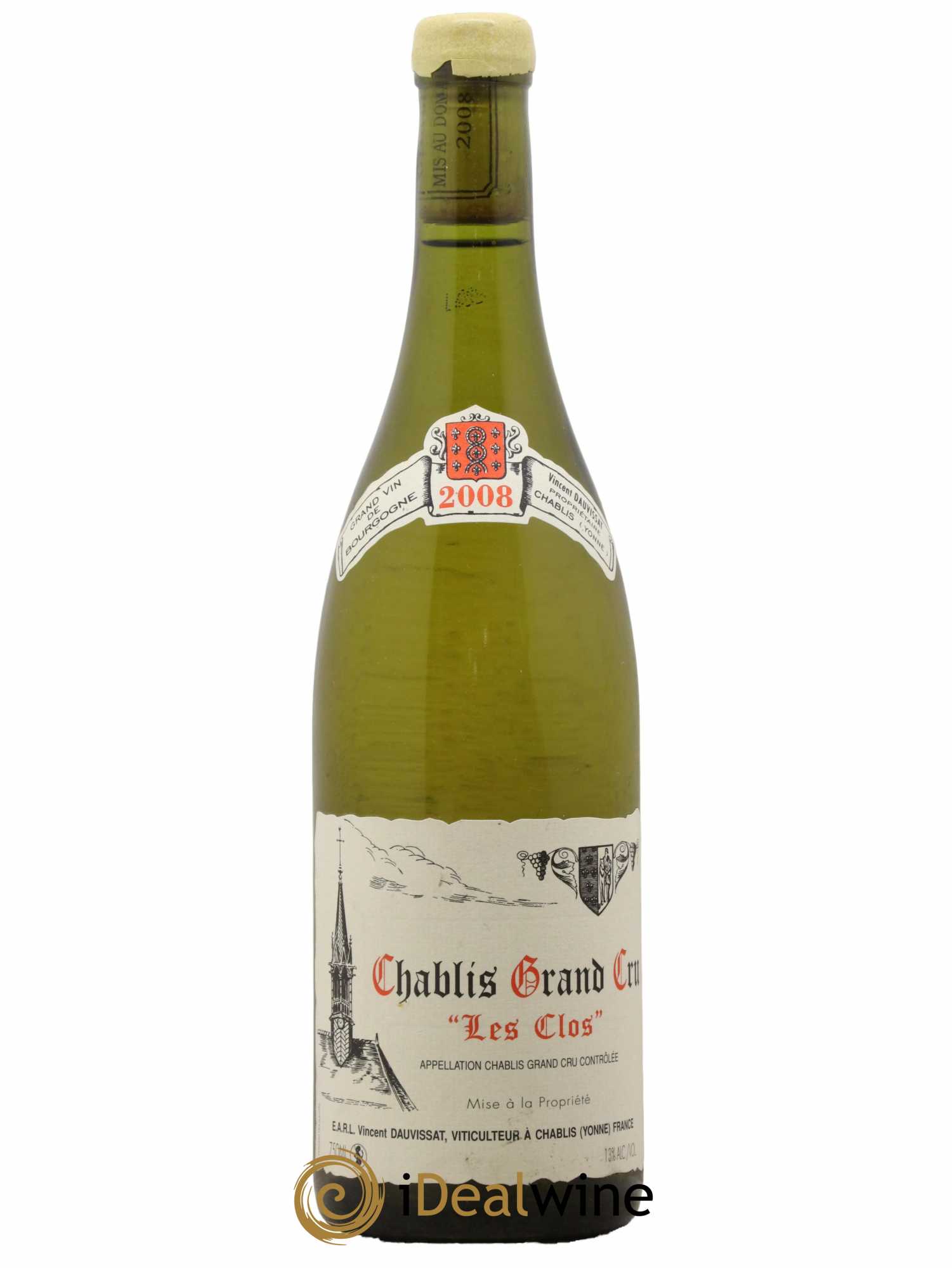 Chablis Grand Cru Les Clos Vincent Dauvissat (Domaine) 2008 - Lot de 1 bouteille - 0