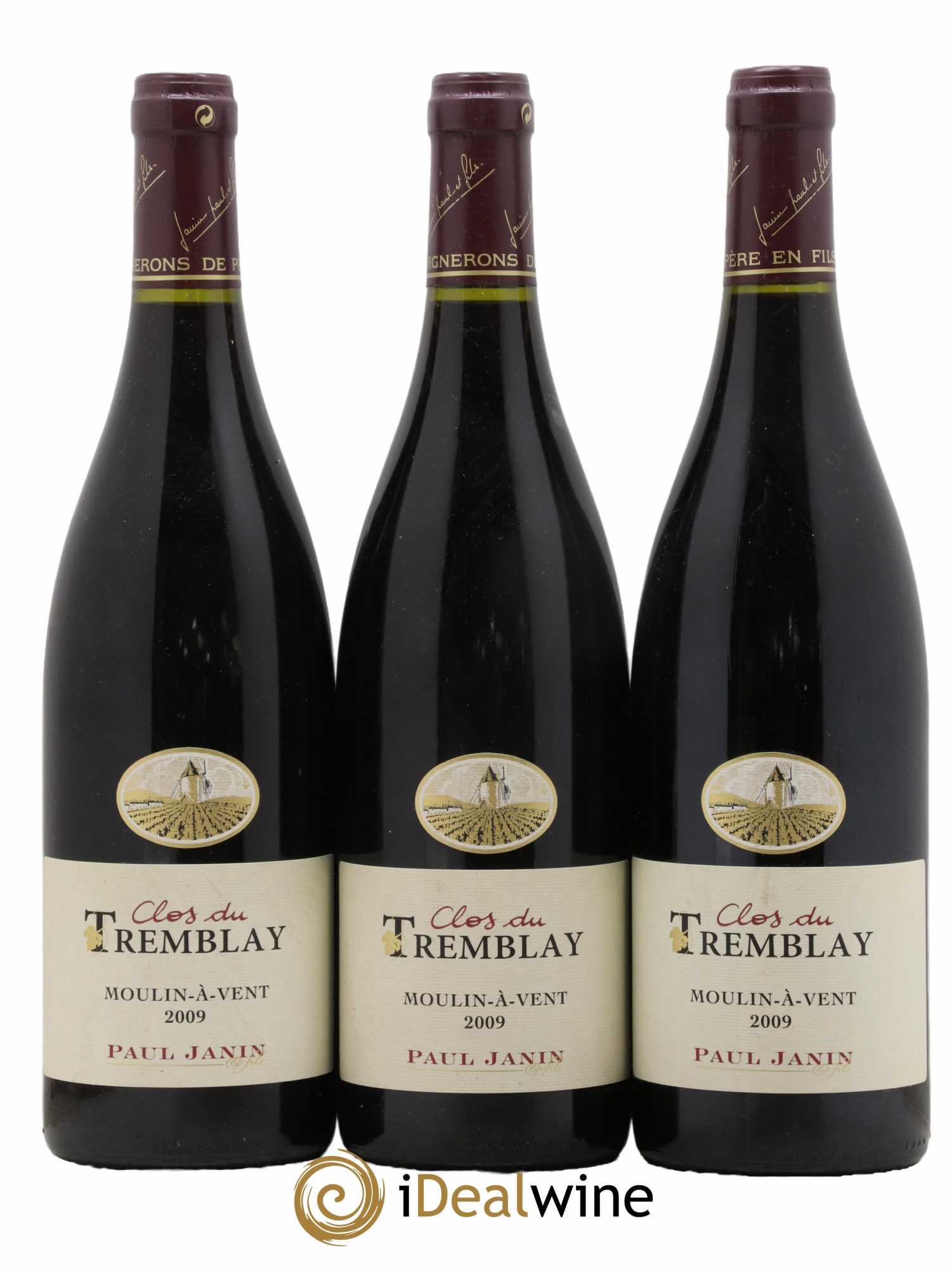Moulin-à-Vent Clos du Tremblay Paul Janin (Domaine) 2009 - Lot de 3 bouteilles - 0