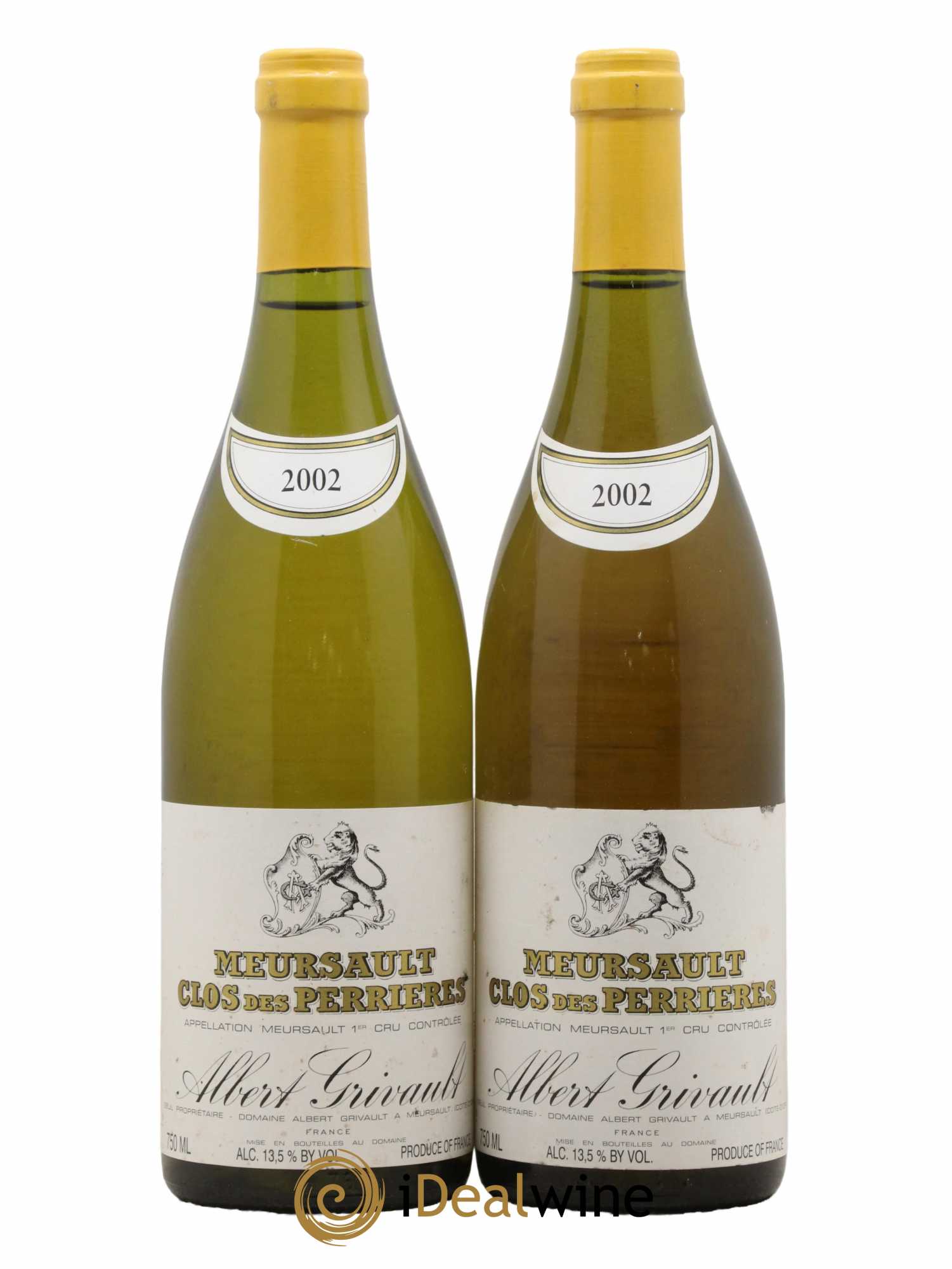 Meursault 1er Cru Clos des Perrières Monopole Albert Grivault 2002 - Lot de 2 bouteilles - 0