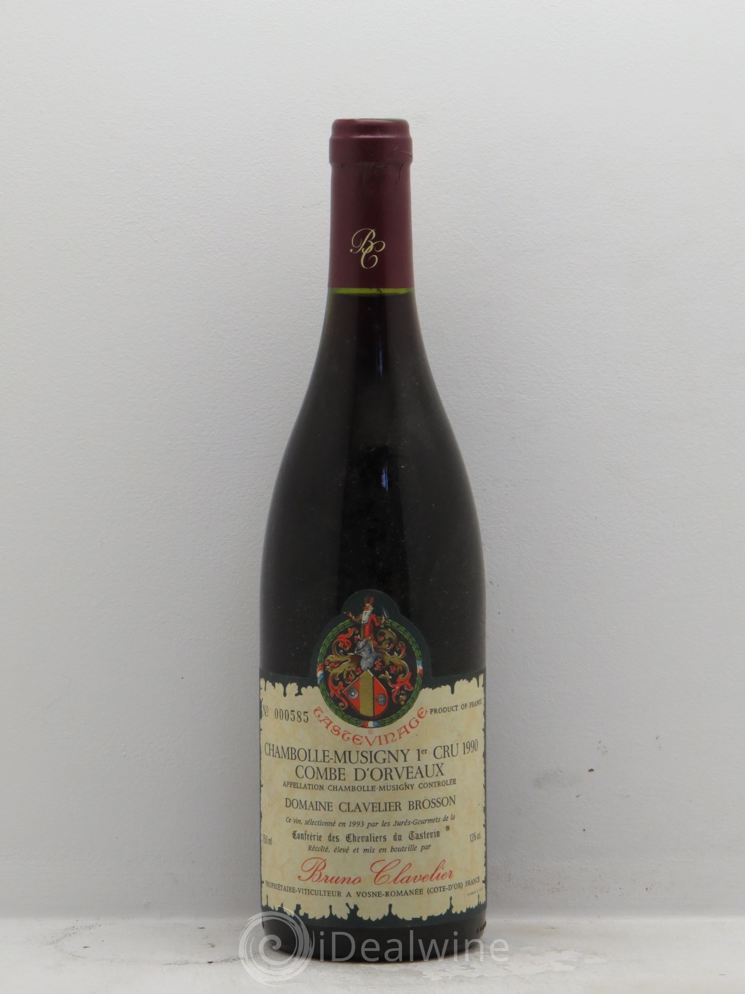Chambolle-Musigny 1er Cru Bruno Clavelier 1990 - Lot de 1 bouteille - 0