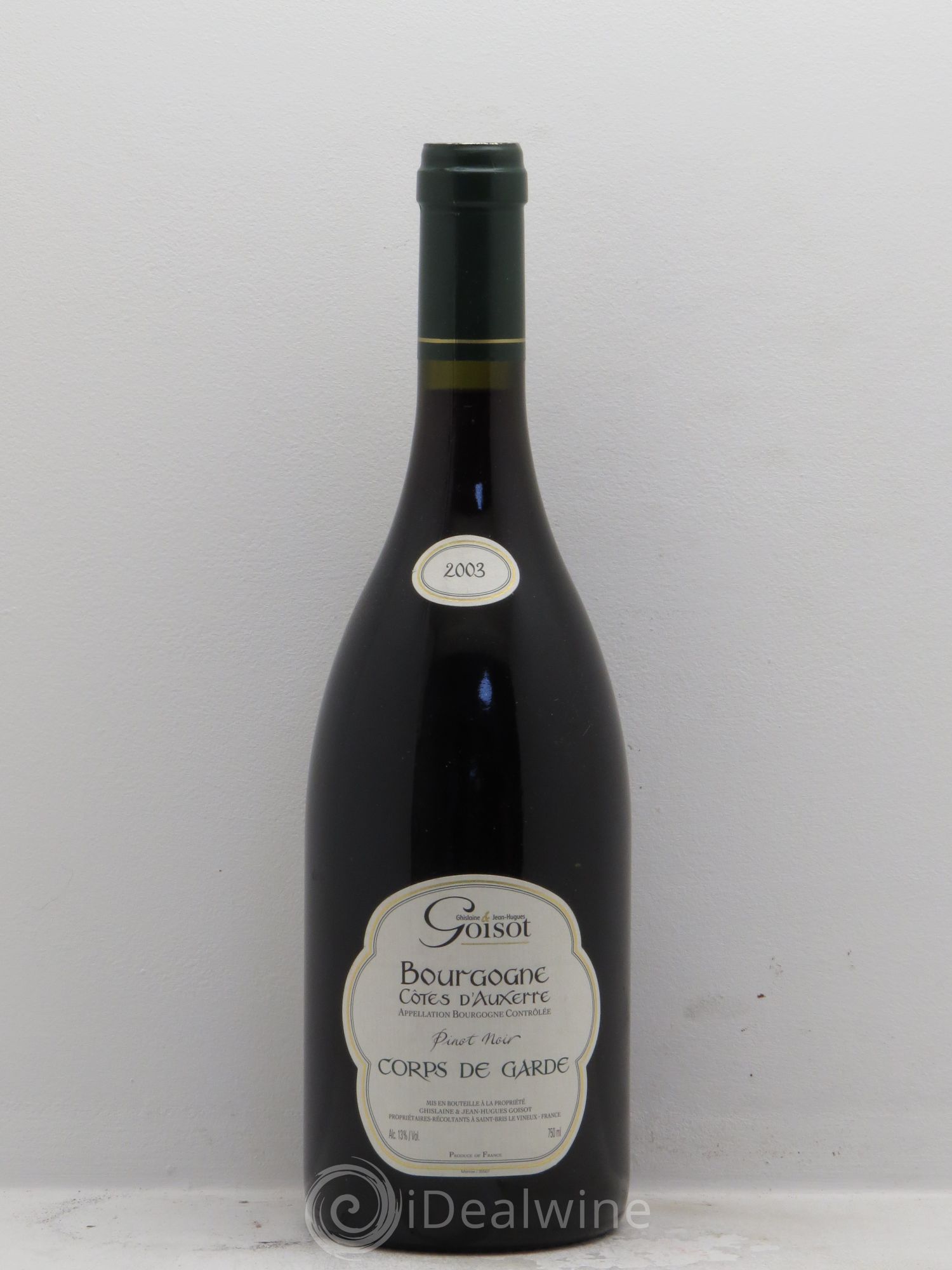 Divers Côtes d'Auxerre Pinot Noir G et JH Goisot (sans prix de réserve) 2003 - Posten von 1 Flasche - 0
