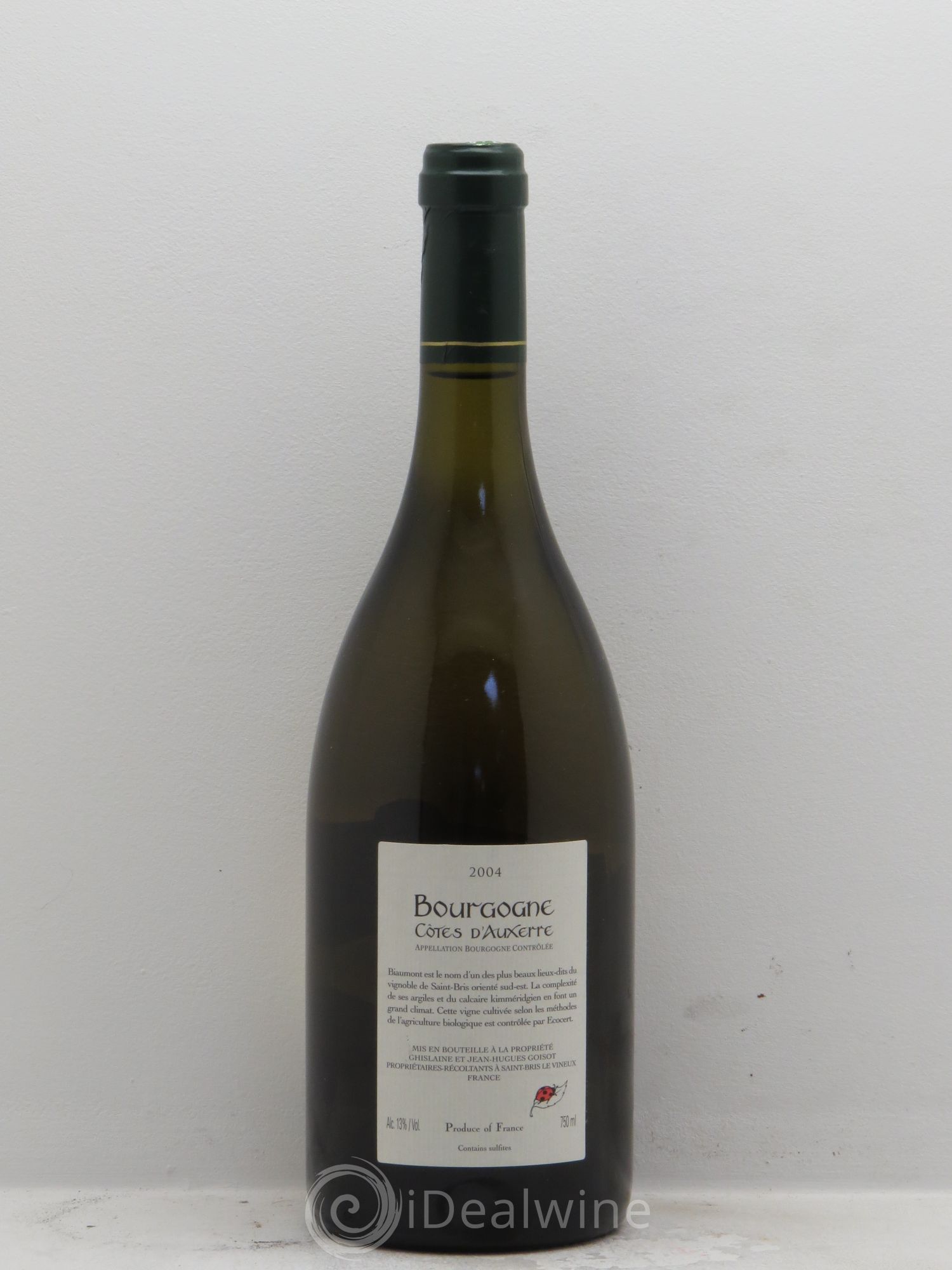 Divers Côtes d'Auxerre Chardonnay Biaumont G et JH Goisot (sans prix de réserve)  2004 - Posten von 1 Flasche - 1