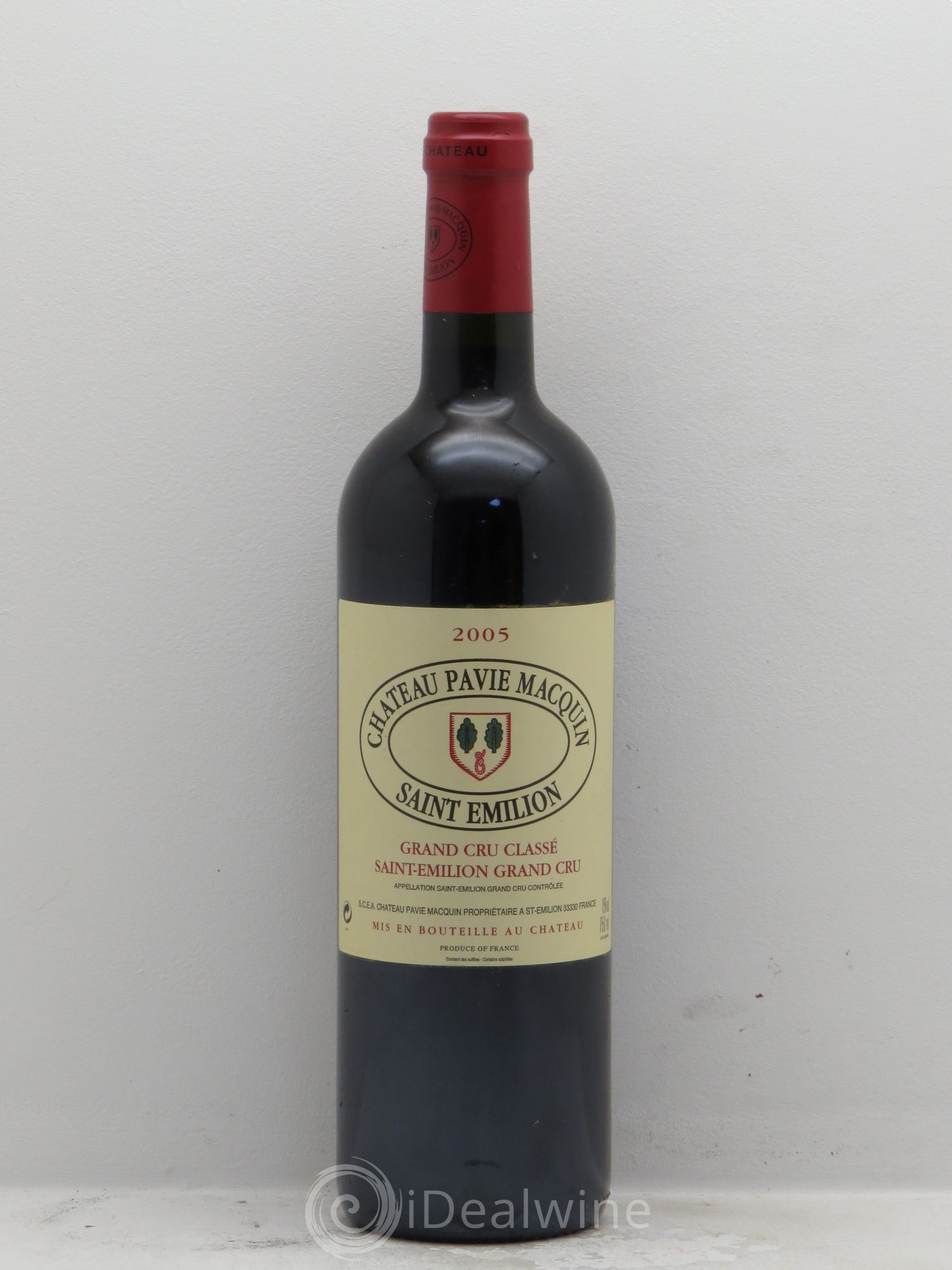 Château Pavie Macquin 1er Grand Cru Classé B 2005 - Lot de 1 bouteille - 0