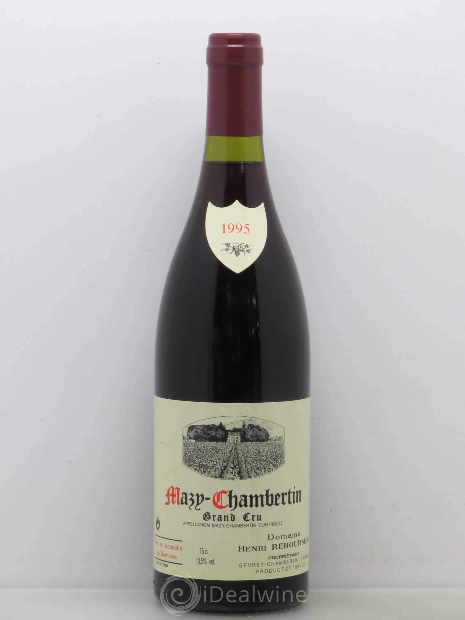 Mazis-Chambertin Grand Cru Henri Rebourseau 1995 - Lot de 1 bouteille - 0