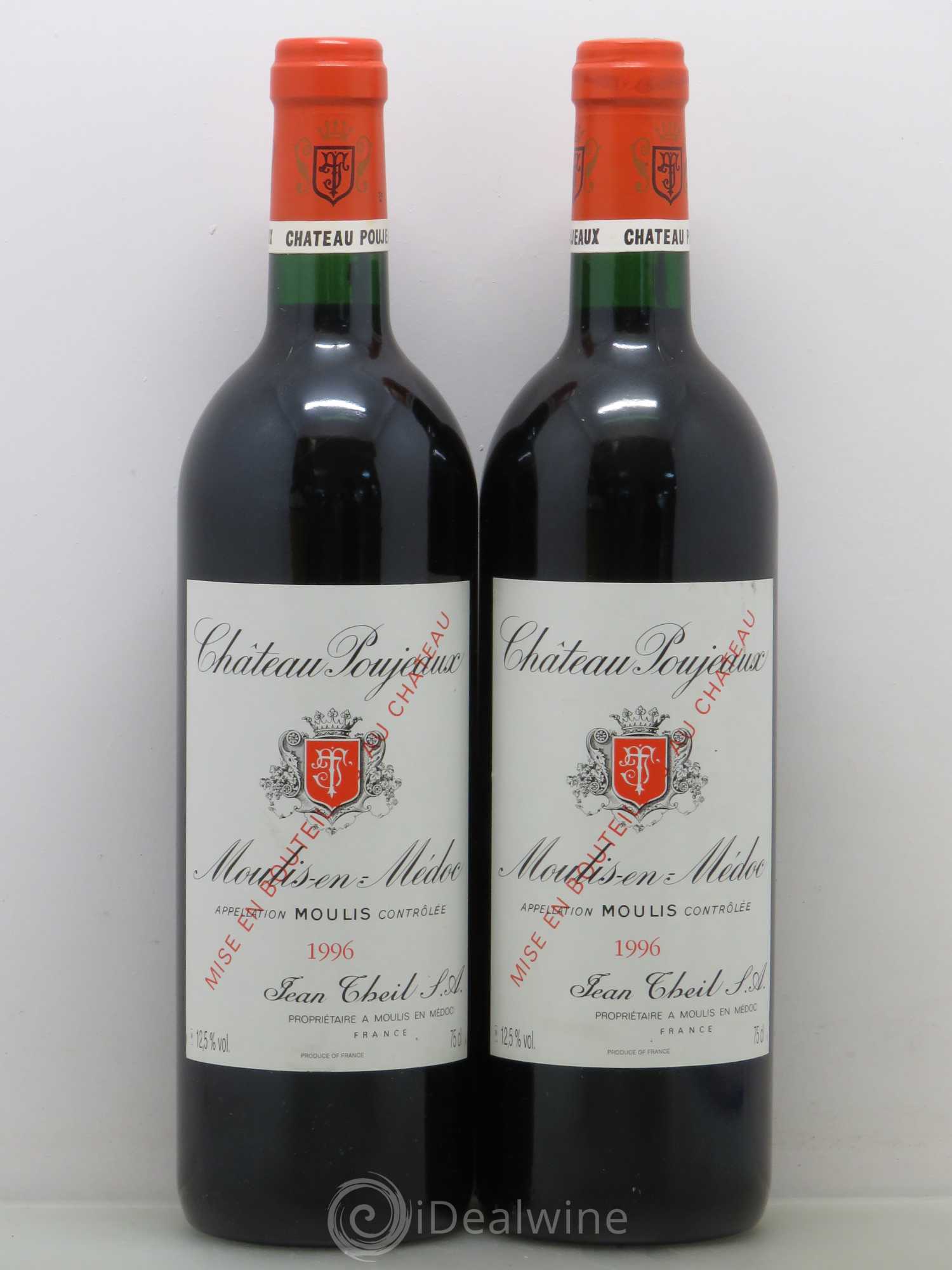 Château Poujeaux 1996 - Lot de 2 bouteilles - 0