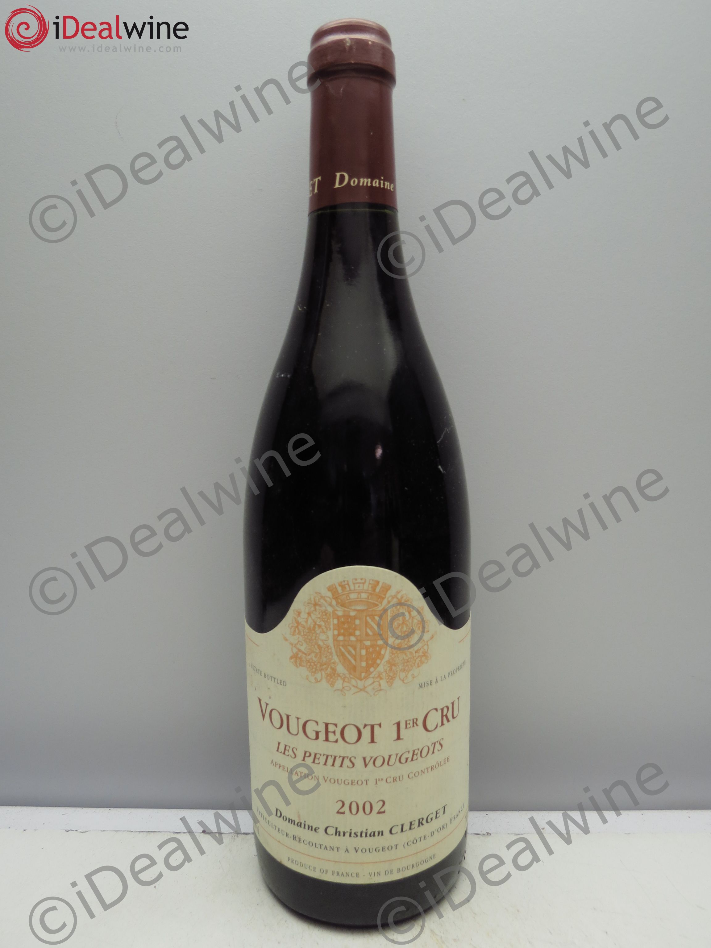 Vougeot 1er Cru les Petits Vougeots Christian Clerget (sans prix de réserve / no reserve) 2002 - Posten von 1 Flasche - 0