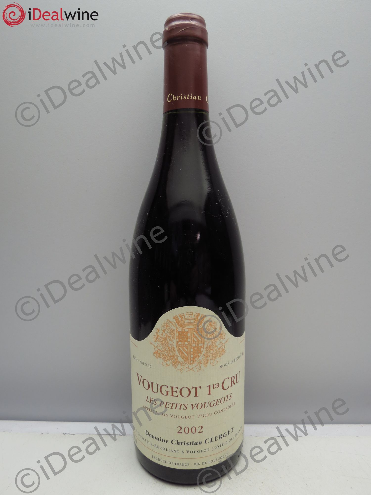 Vougeot 1er Cru Les Petits Vougeots Christian Clerget (sans prix de réserve / no reserve) 2002 - Posten von 1 Flasche - 0