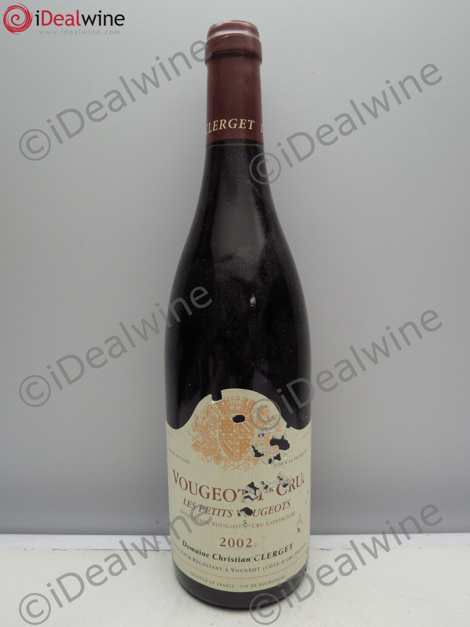 Vougeot 1er Cru Les Petits Vougeots Christian Clerget (sans prix de réserve / no reserve) 2002 - Posten von 1 Flasche - 0