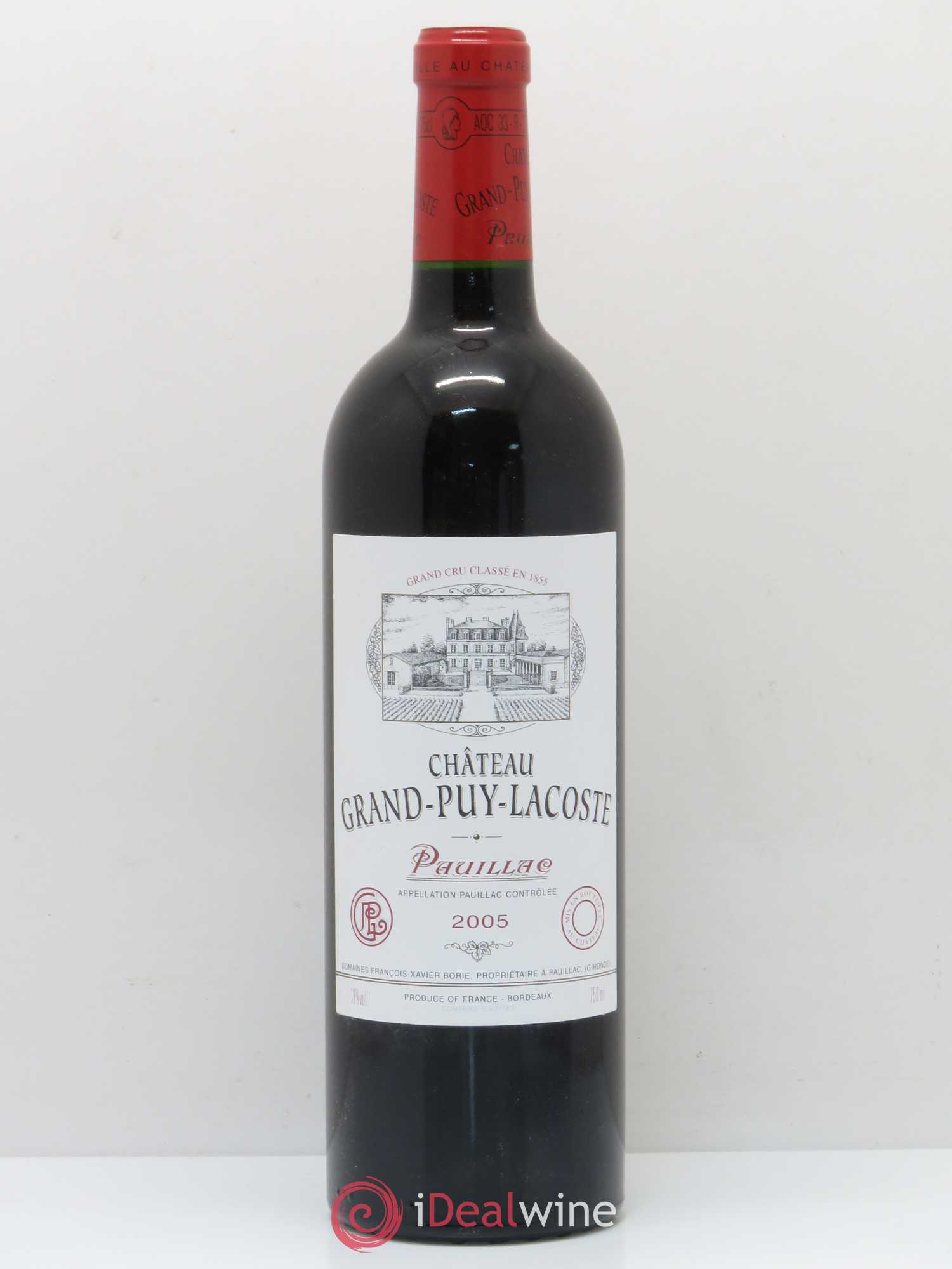 Château Grand Puy Lacoste 5ème Grand Cru Classé 2005 - Lot de 1 bouteille - 0