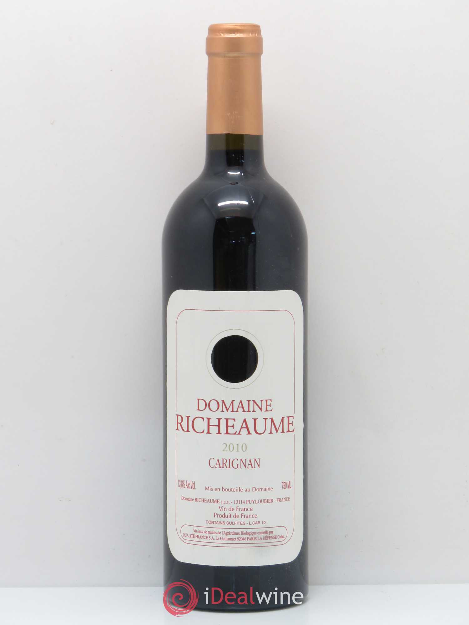 Divers Vin de France Carignan Domaine Richeaume 2010 - Posten von 1 Flasche - 0