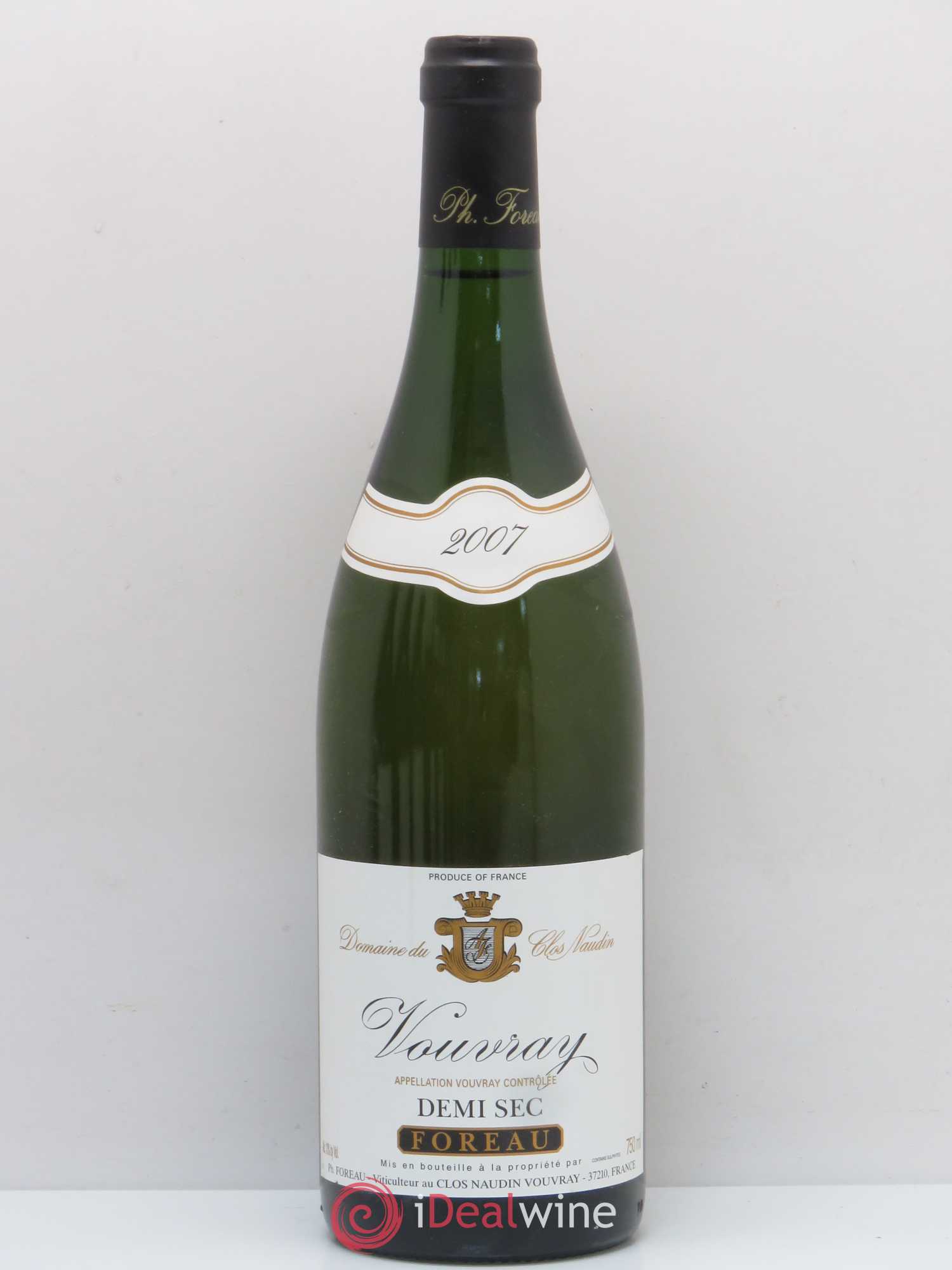 Vouvray Demi-Sec Clos Naudin - Philippe Foreau 2007 - Lot de 1 bouteille - 0