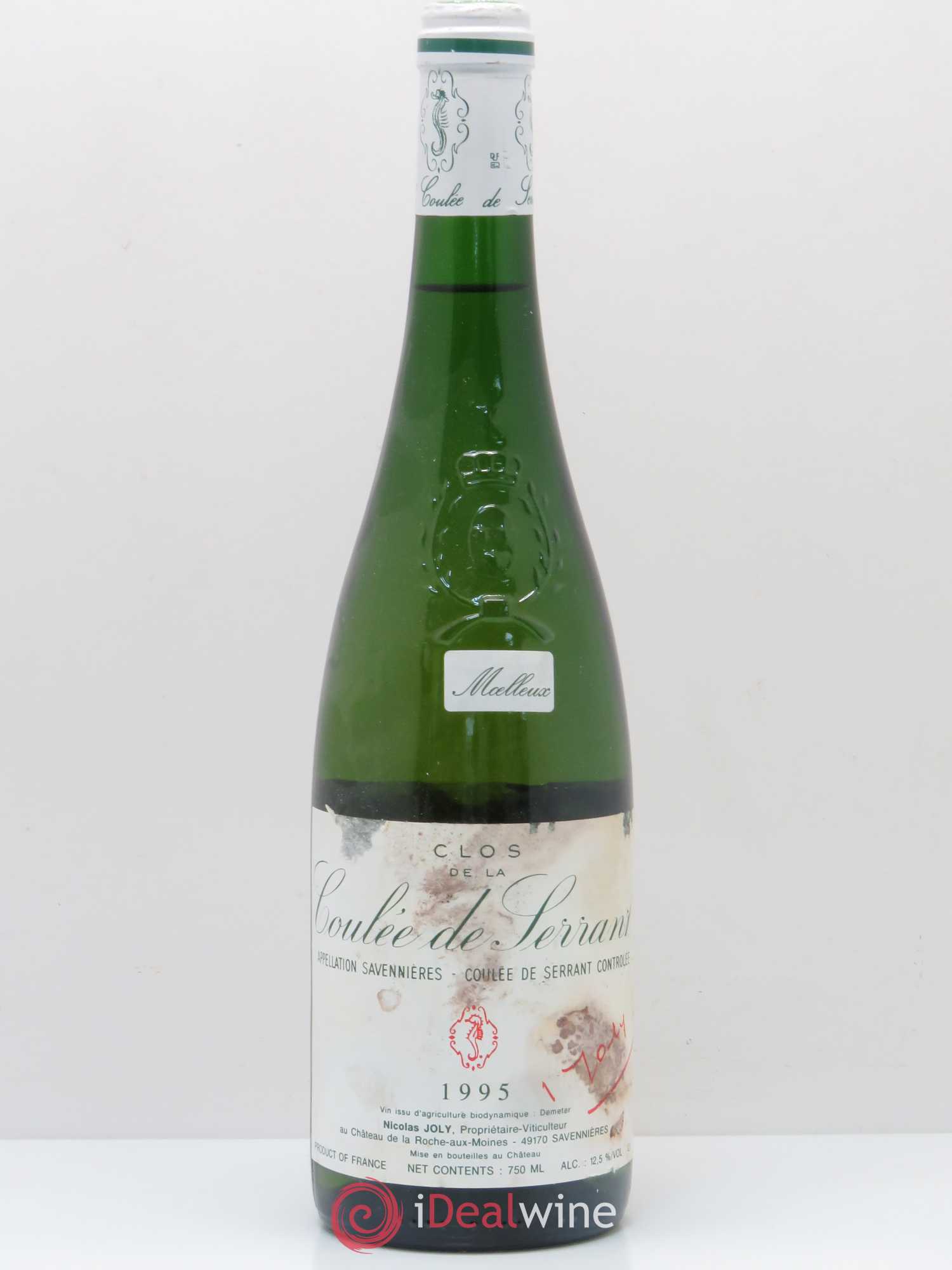 Savennières Clos de la Coulée de Serrant Vignobles de la Coulée de Serrant - Nicolas Joly 1995 - Lot de 1 bouteille - 0