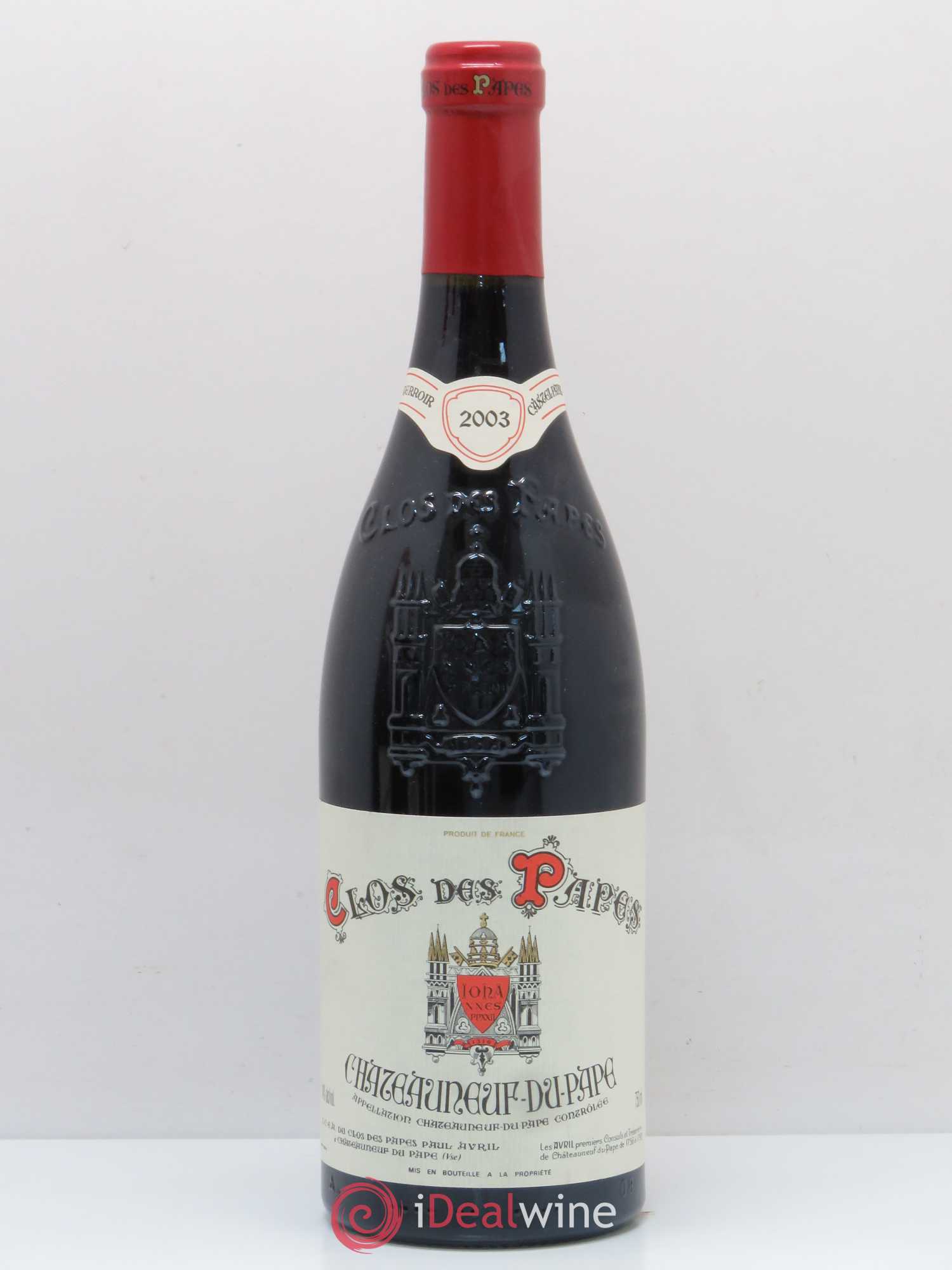 Châteauneuf-du-Pape Clos des Papes - Paul Avril 2003 - Lot de 1 bouteille - 0