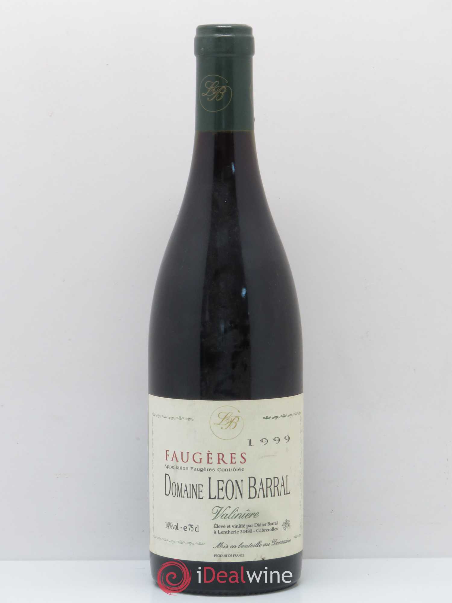 Faugères Valinière Domaine Léon Barral 1999 - Lot de 1 bouteille - 0