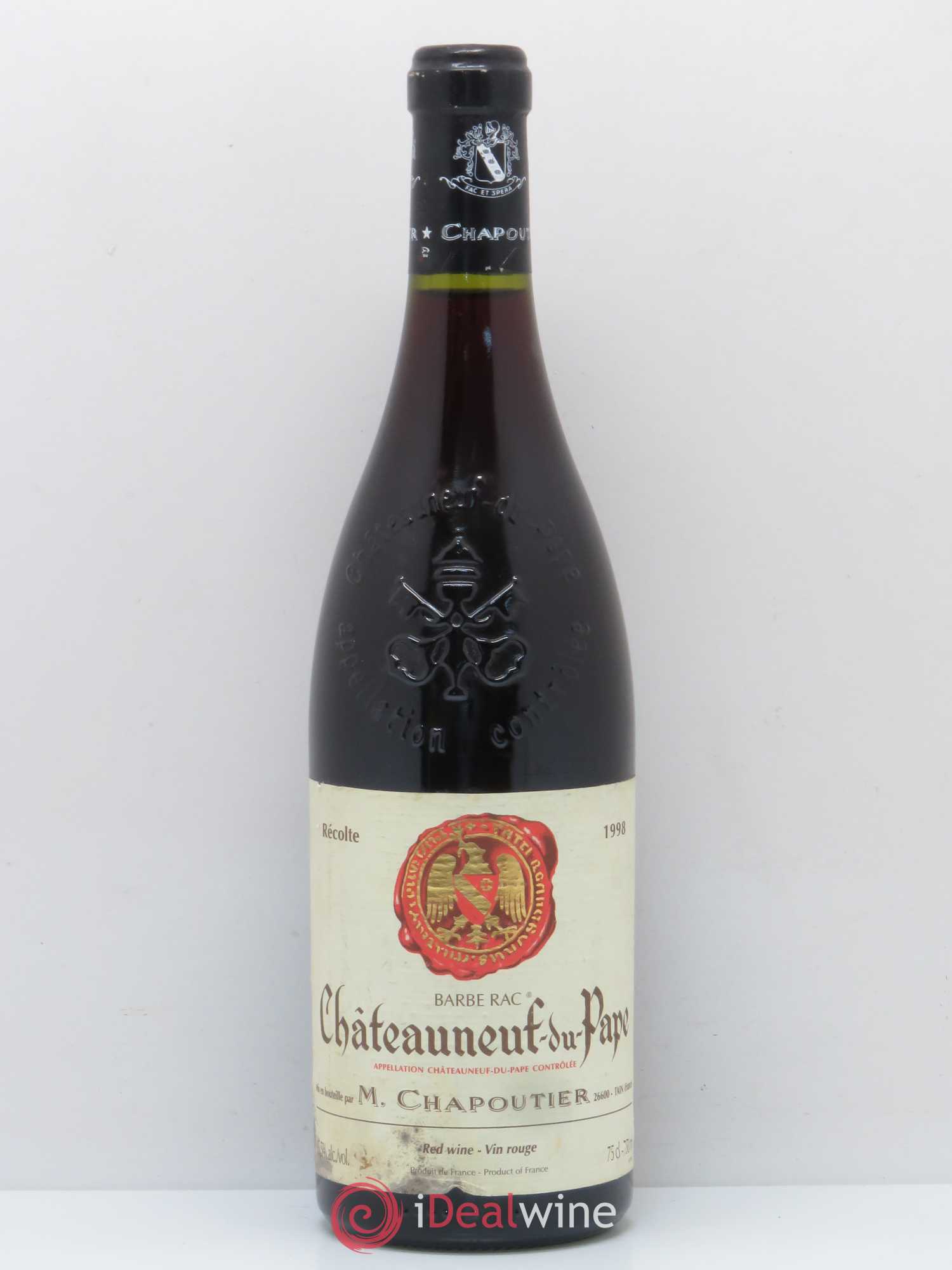 Châteauneuf-du-Pape Barbe Rac Chapoutier 1998 - Lot de 1 bouteille - 0