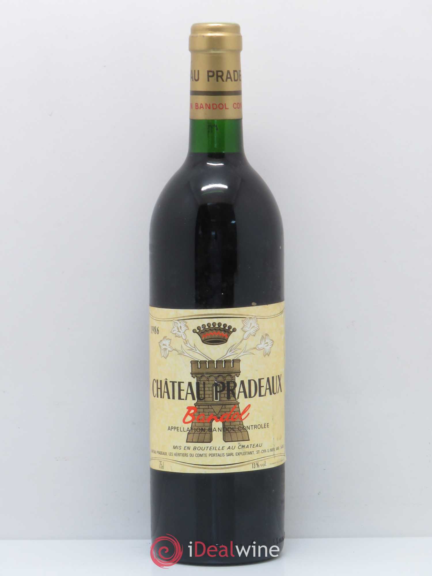 Bandol Château Pradeaux Famille Portalis 1986 - Lot de 1 bouteille - 0