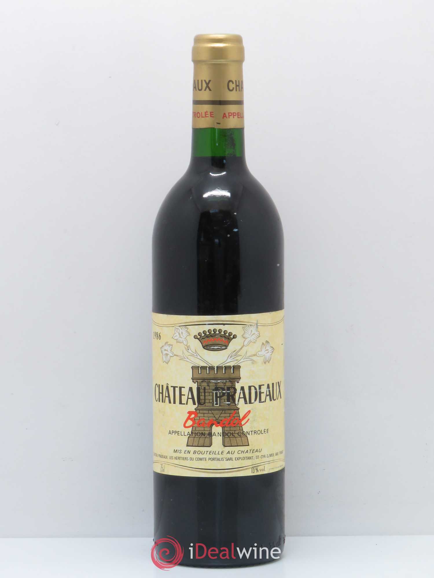 Bandol Château Pradeaux Famille Portalis 1986 - Lot de 1 bouteille - 0