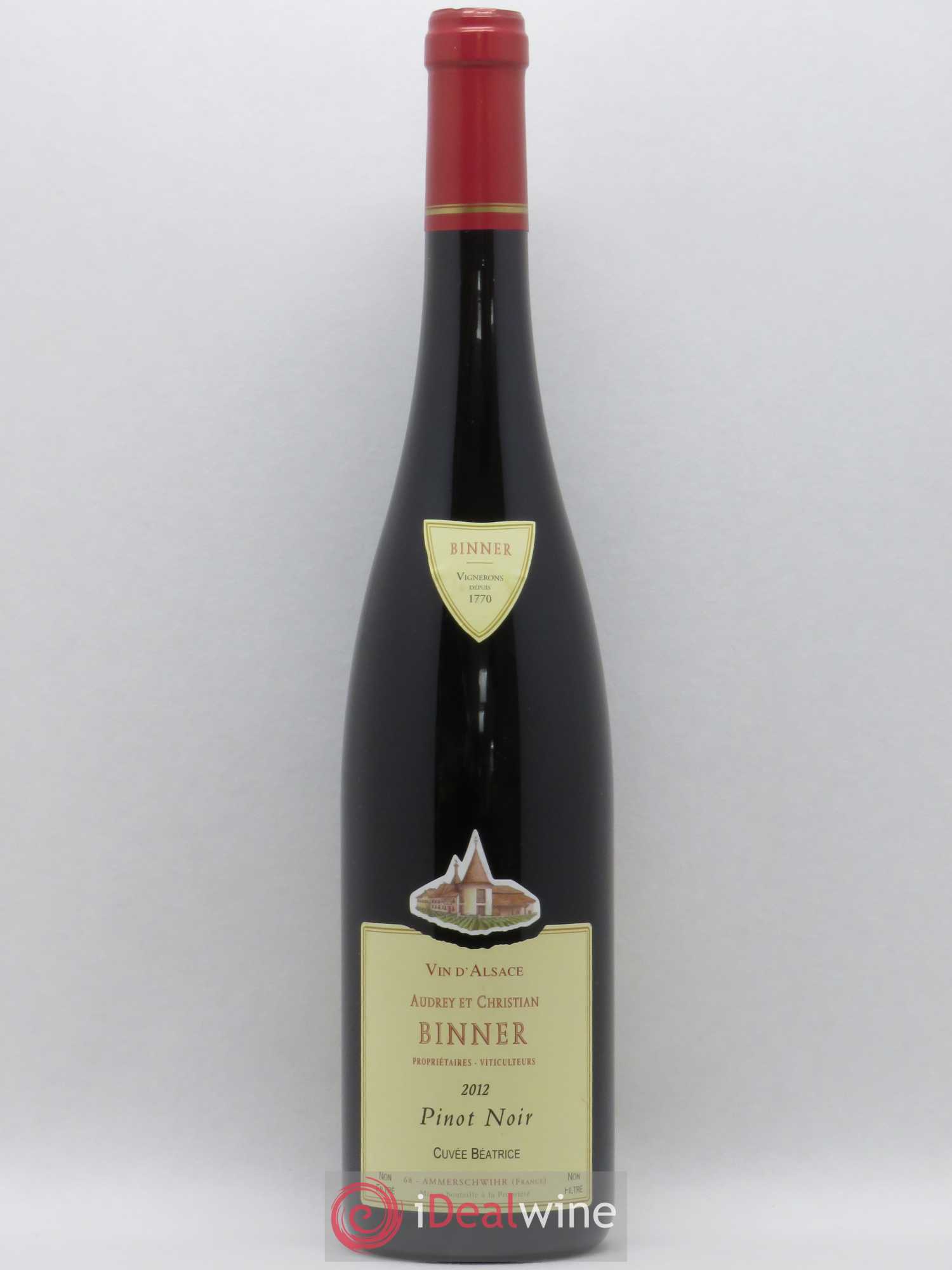 Alsace Pinot Noir Christian Binner Cuvée Béatrice 2012 - Lot de 1 bouteille - 0