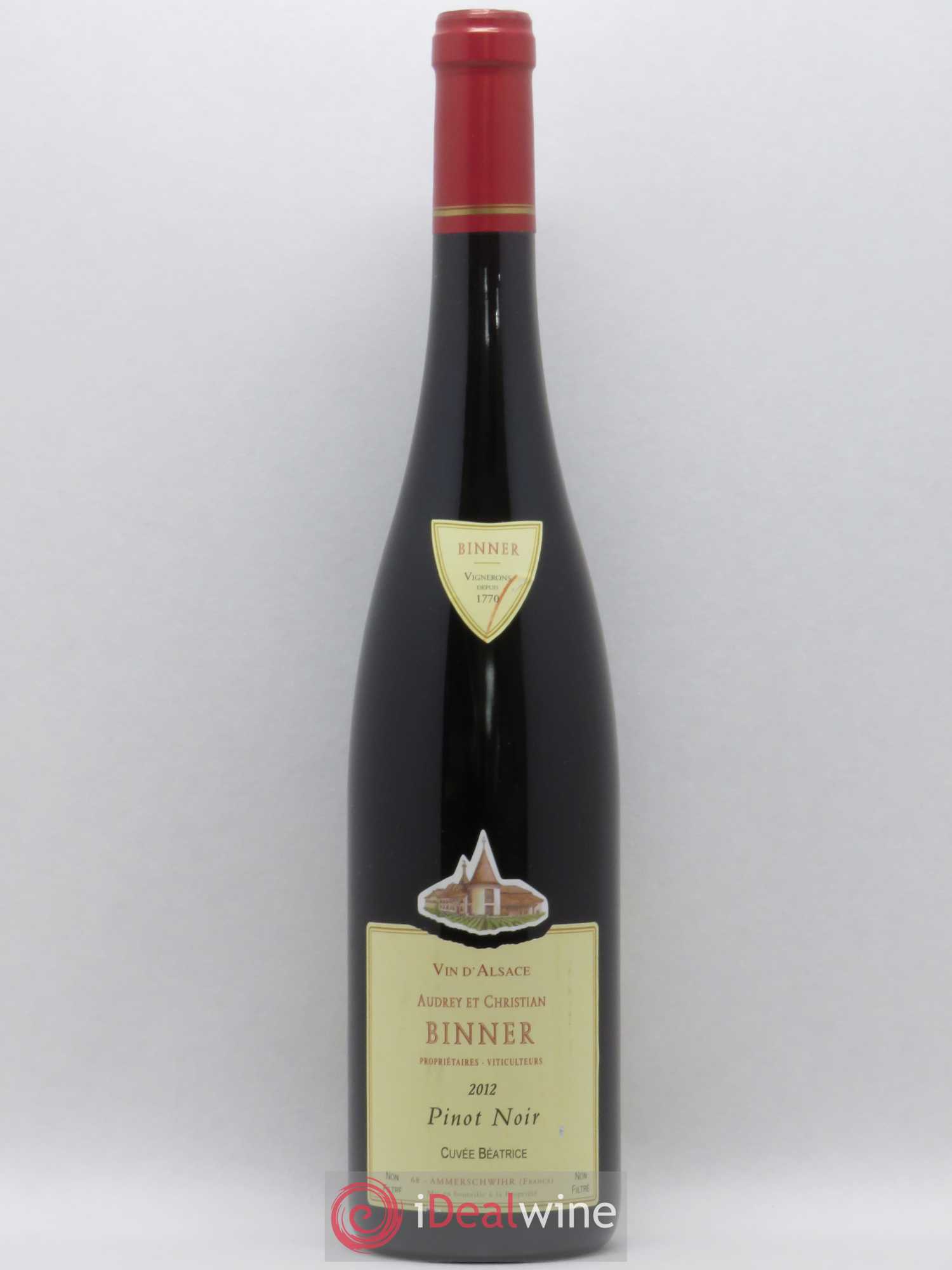 Alsace Pinot Noir Christian Binner Cuvée Béatrice 2012 - Lot de 1 bouteille - 0